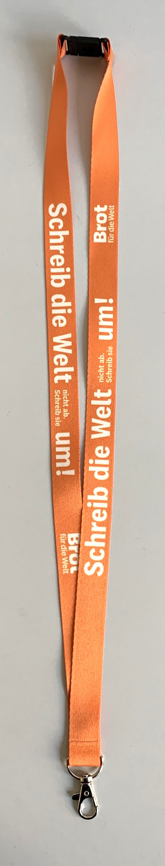 Schlüsselband „Schreib die Welt nicht ab. Schreib sie um!“
