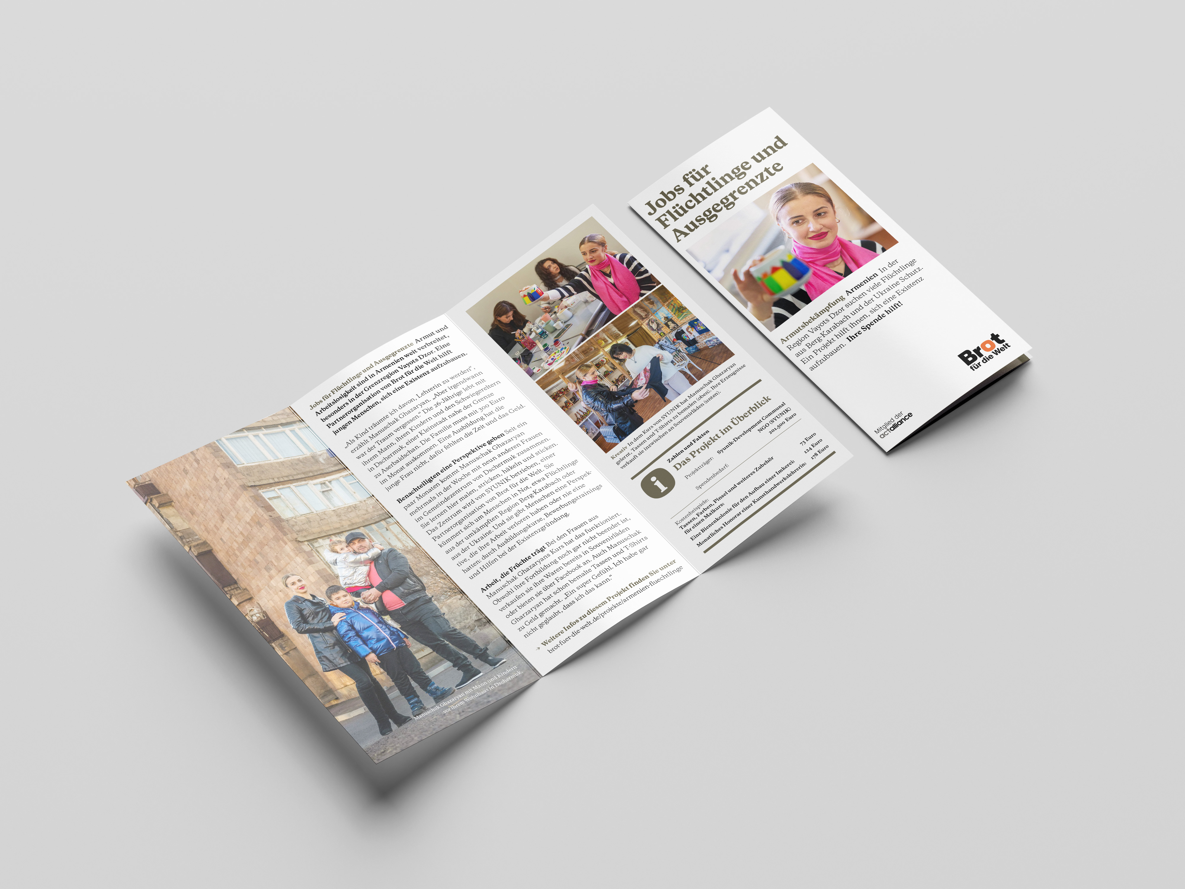 Armenien: Jobs für Flüchtlinge und Ausgegrenzte (Faltblatt Armut) 