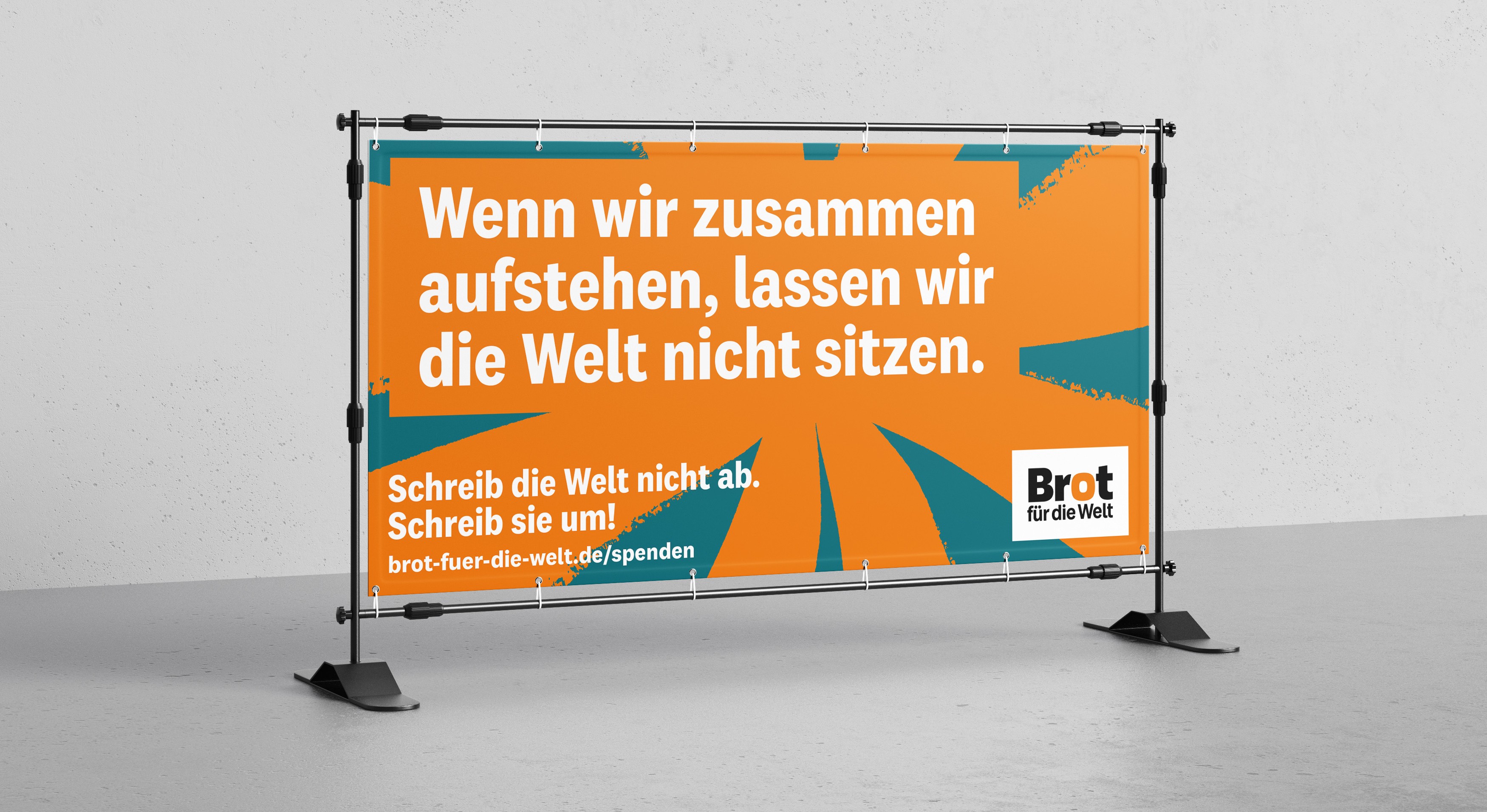 Bauzaunbanner Solidarität