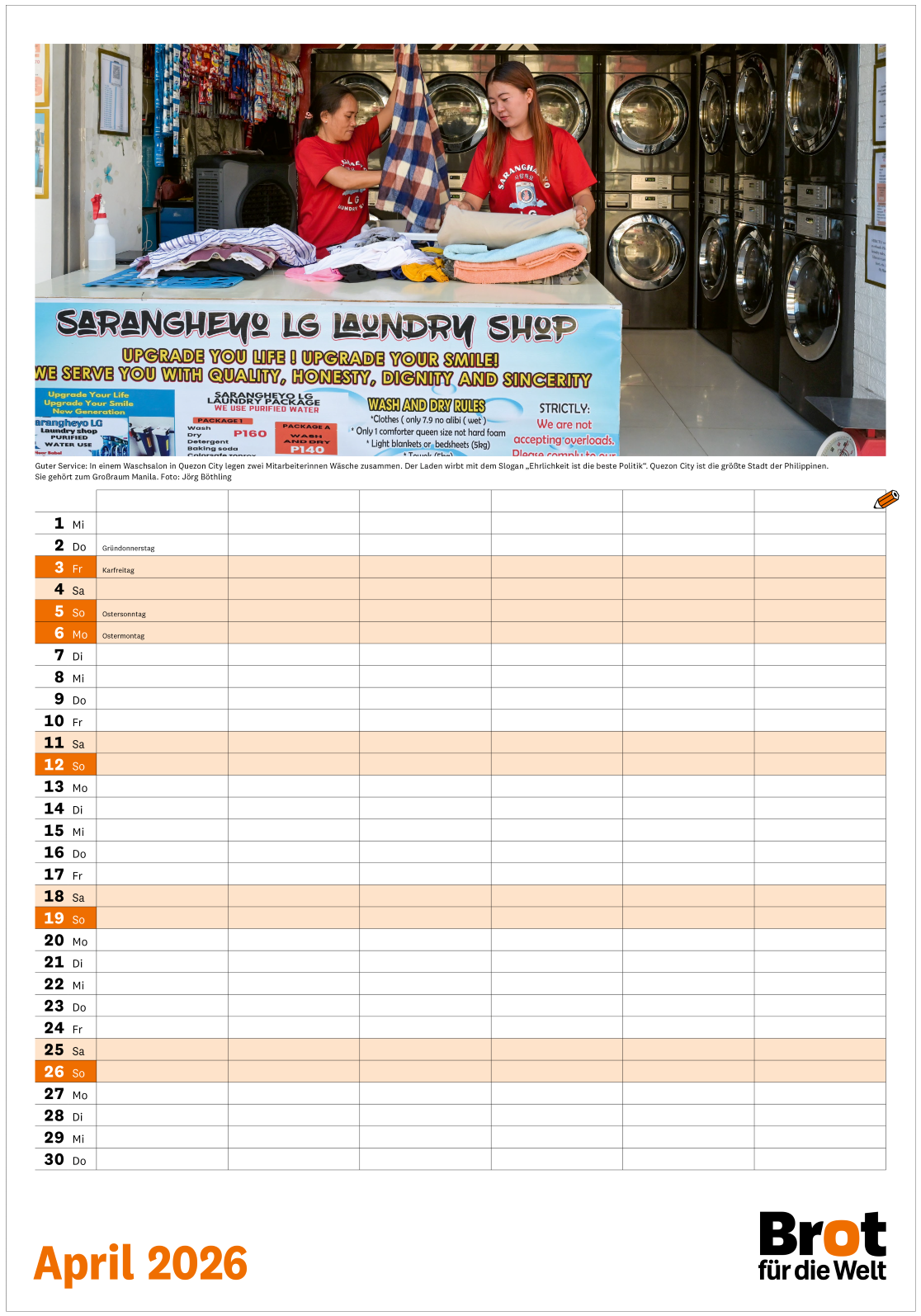 Monatsplaner: Familienkalender 2026