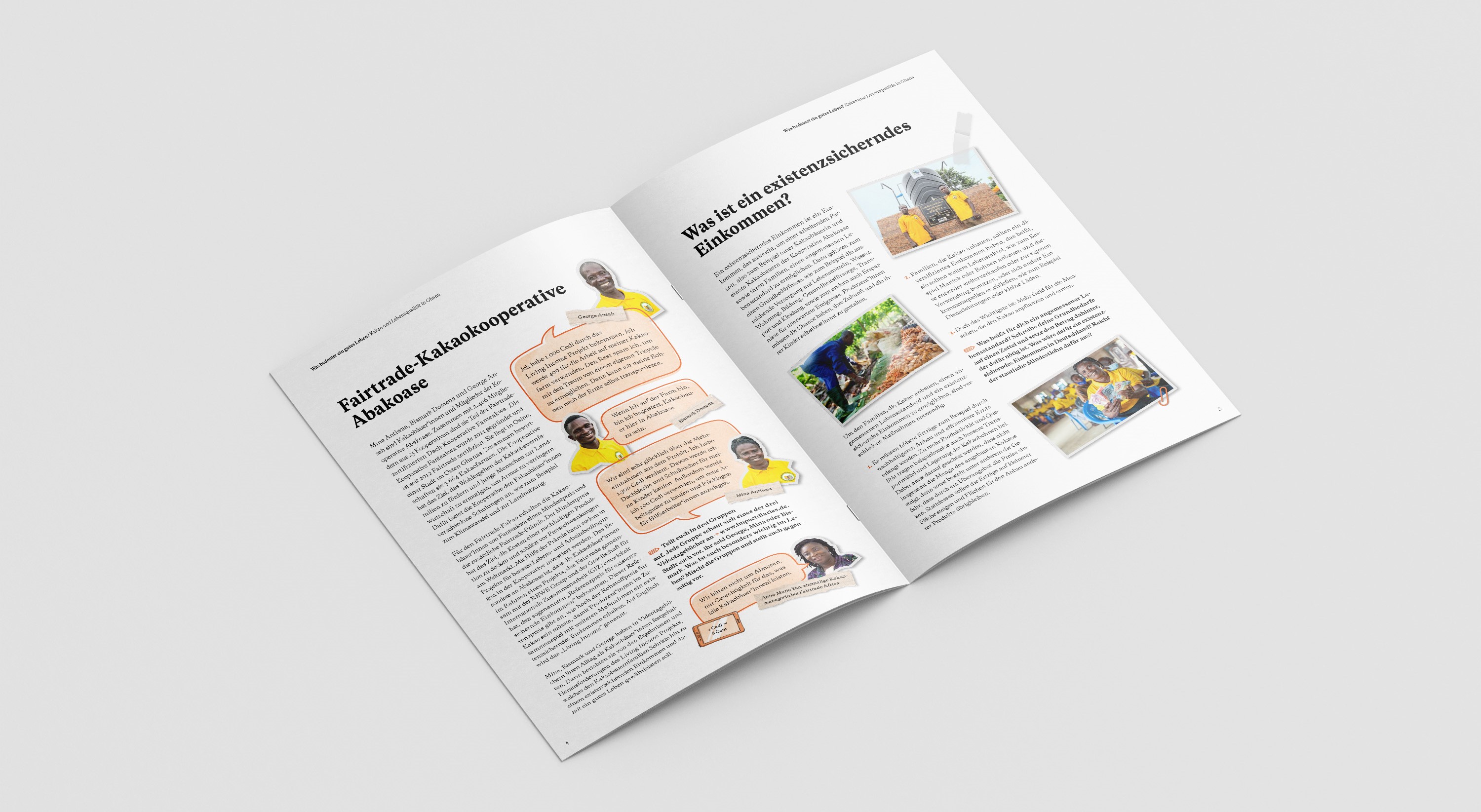 Bildungsmaterial Ghana zur Weltkarte Ernährung