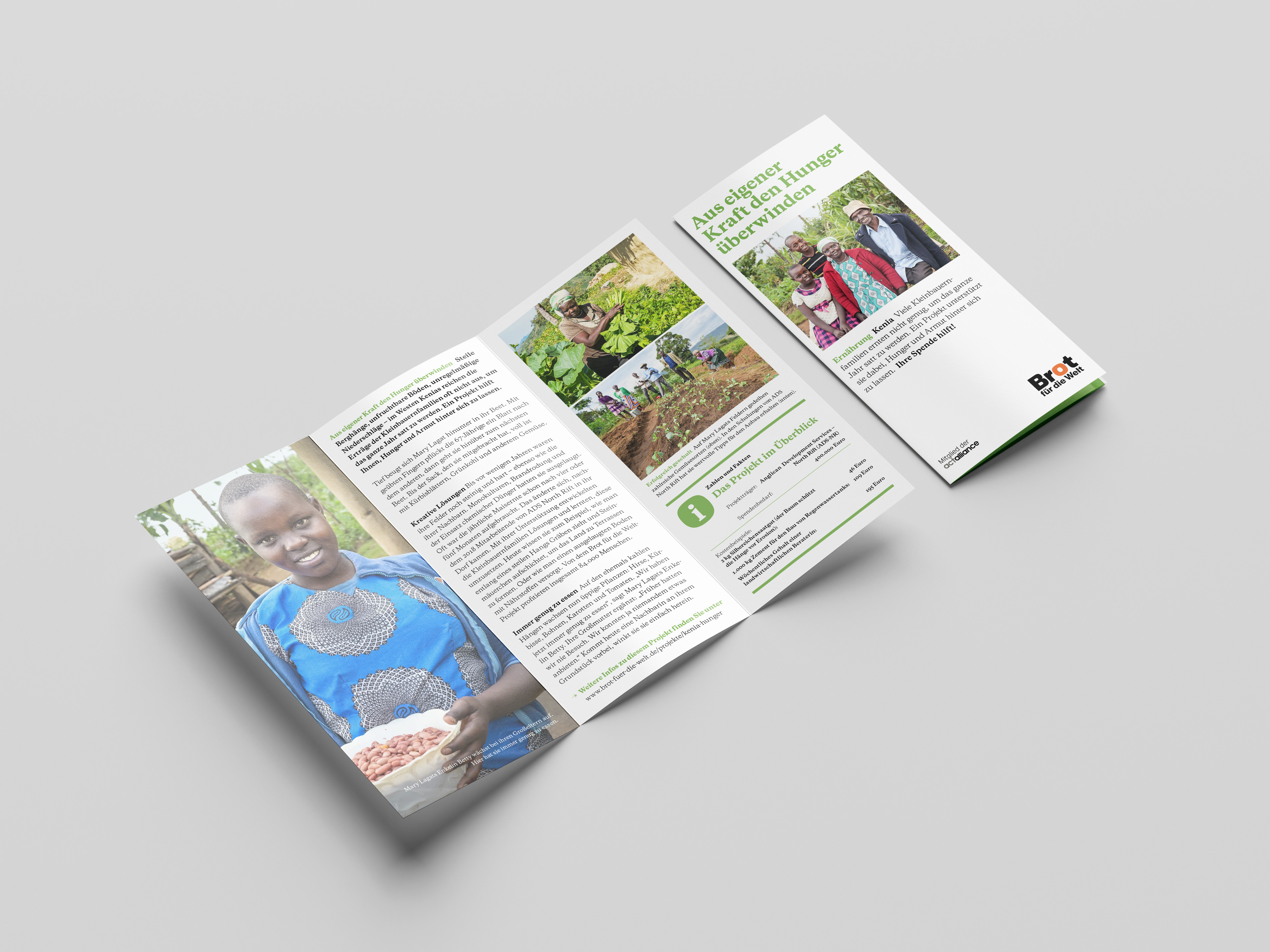 Kenia: Aus eigener Kraft den Hunger überwinden (Faltblatt Ernährung)