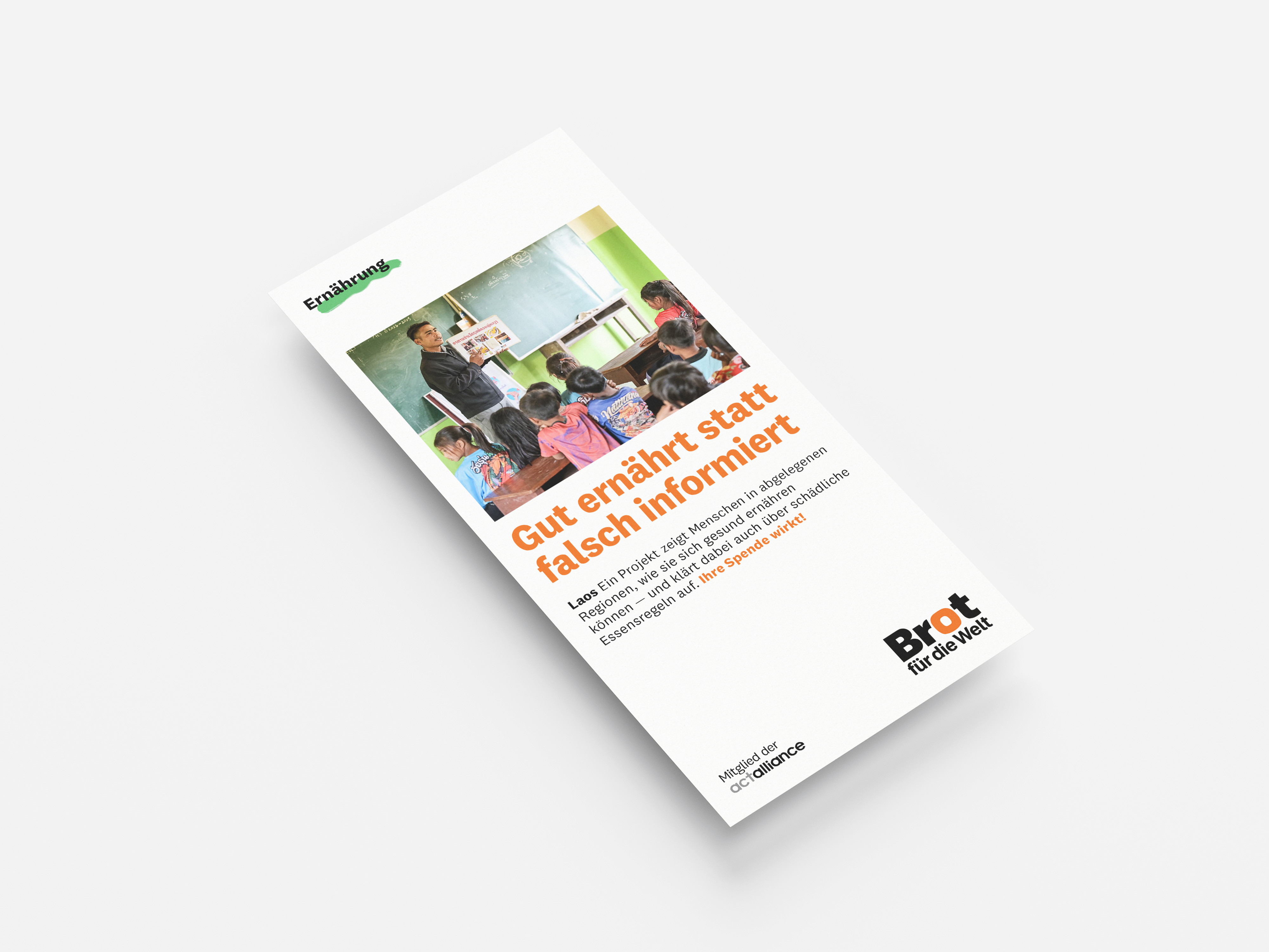 Laos: Gut ernährt statt falsch informiert (Faltblatt Ernährung)