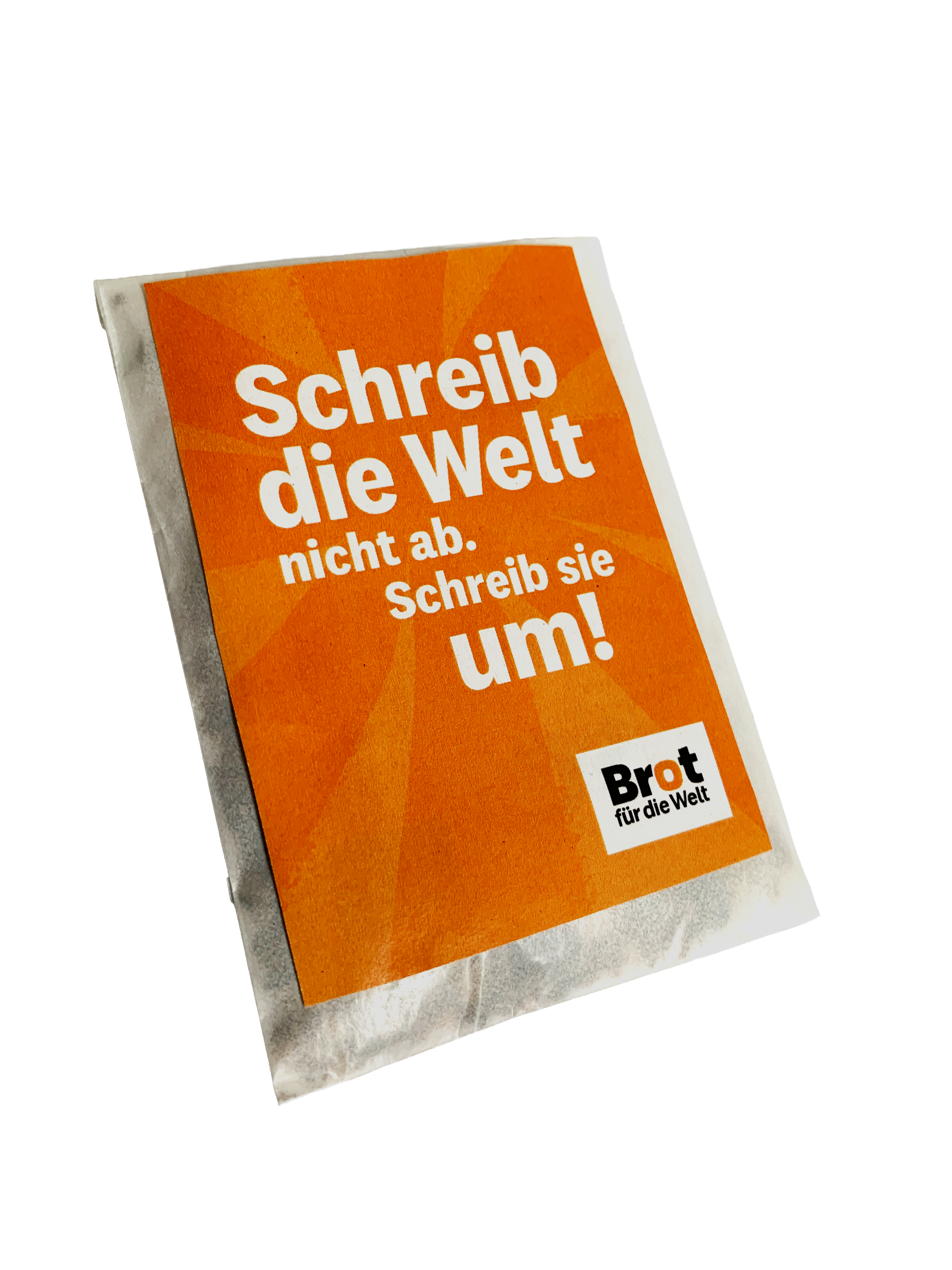 Blumensamentütchen „Schreib die Welt nicht ab. Schreib sie um!“