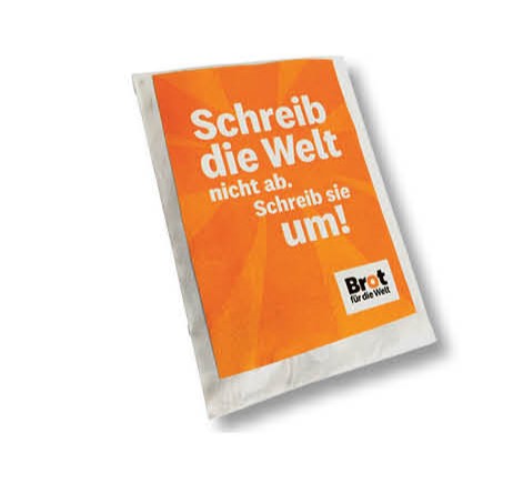Blumensamentütchen „Schreib die Welt nicht ab. Schreib sie um!“