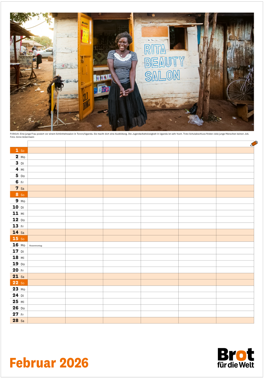 Monatsplaner: Familienkalender 2026