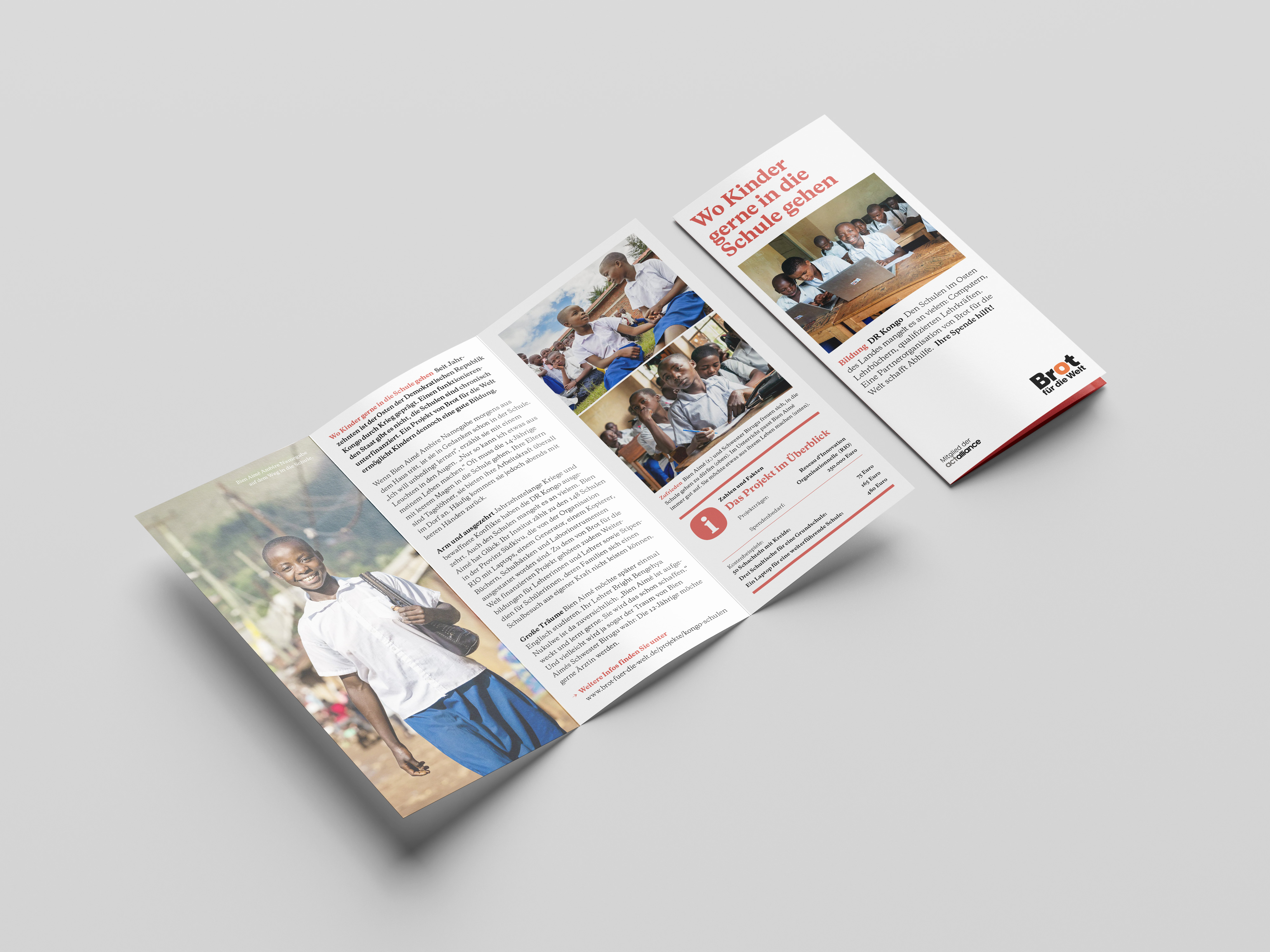 DR Kongo: Wo Kinder gerne in die Schule gehen (Faltblatt Bildung)