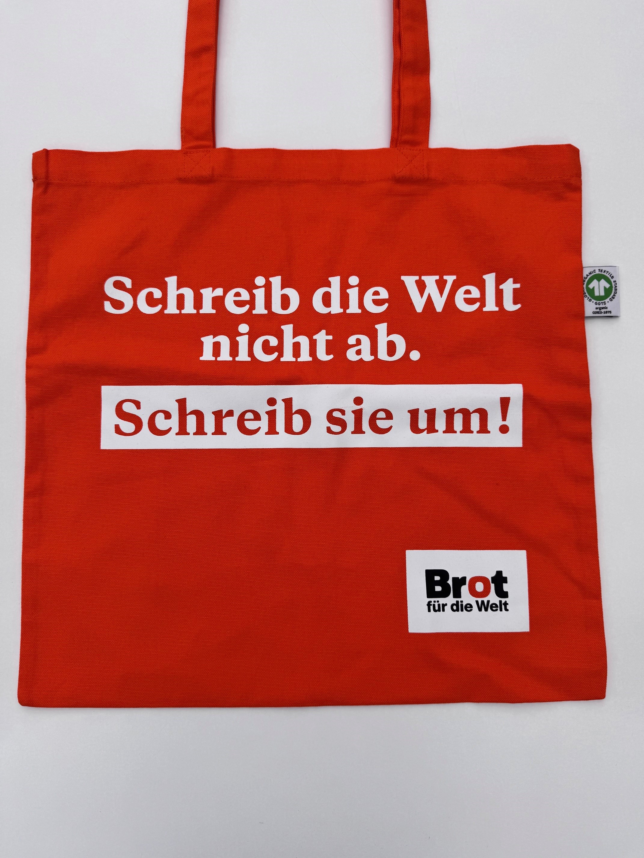 Statement Bag „Schreib die Welt nicht ab. Schreib sie um!“ (Tragetasche)