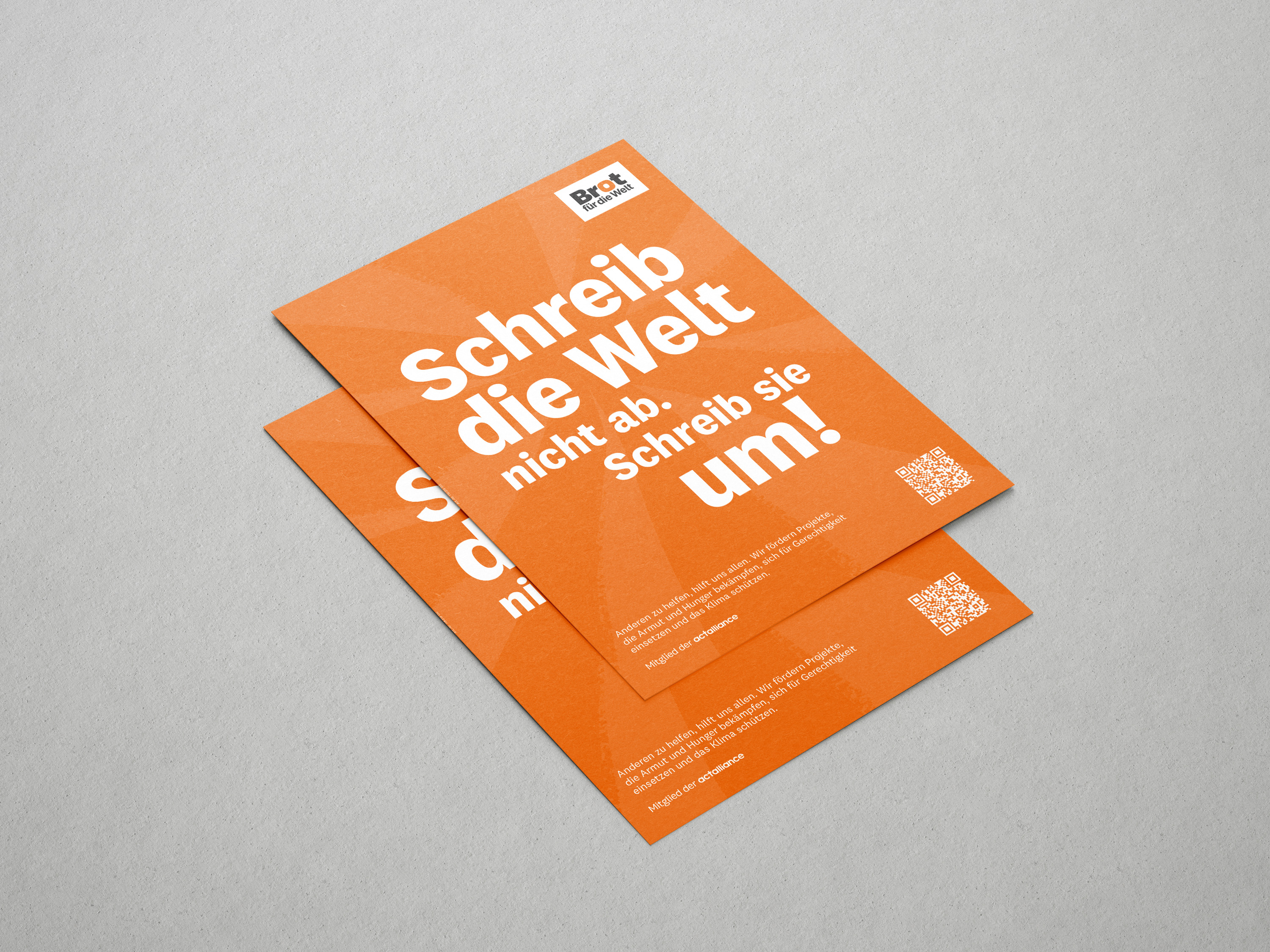 50er Pack Postkarte „Schreib die Welt nicht ab. Schreib sie um!“ 