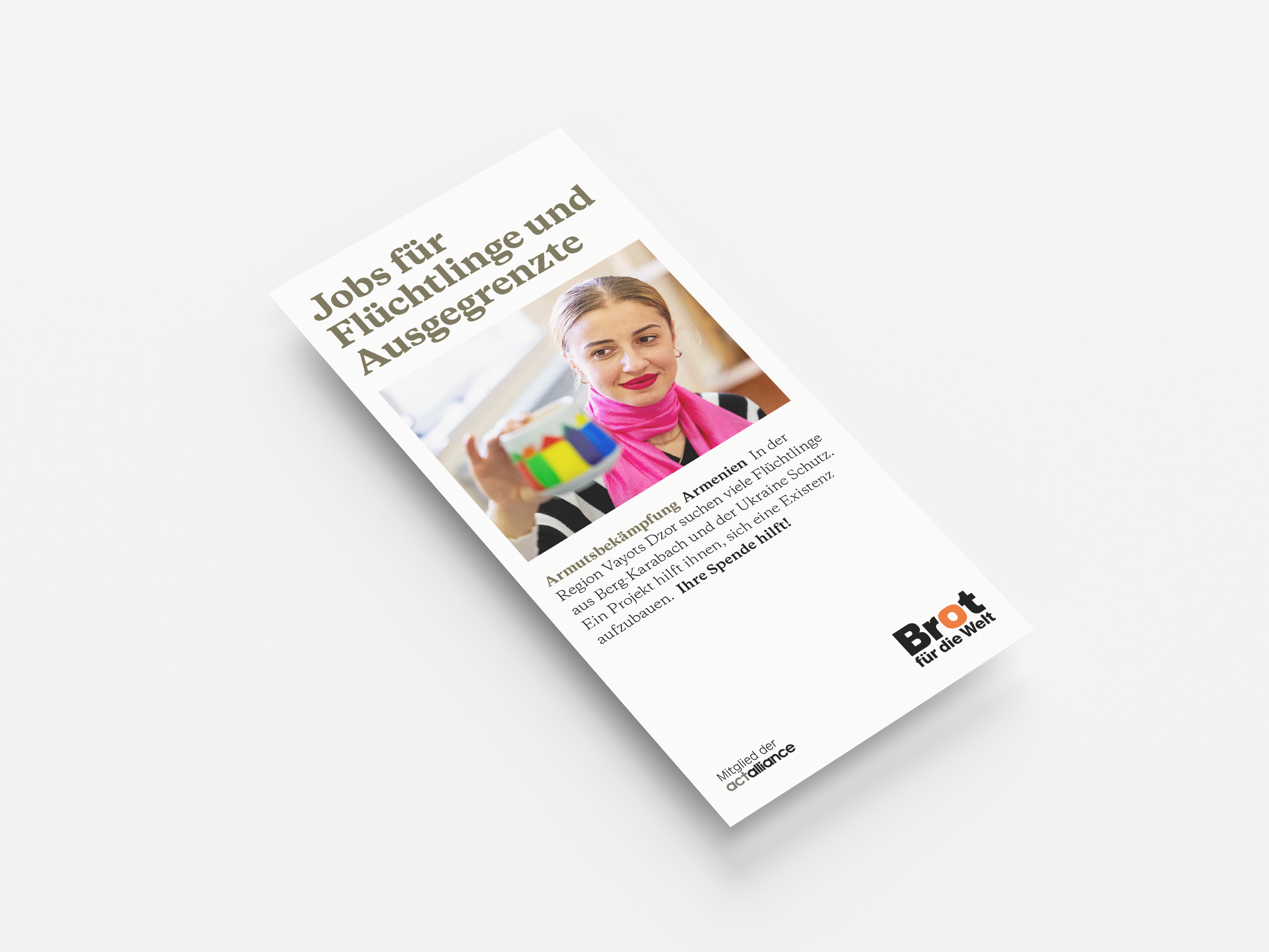 Armenien: Jobs für Flüchtlinge und Ausgegrenzte (Faltblatt Armut) 