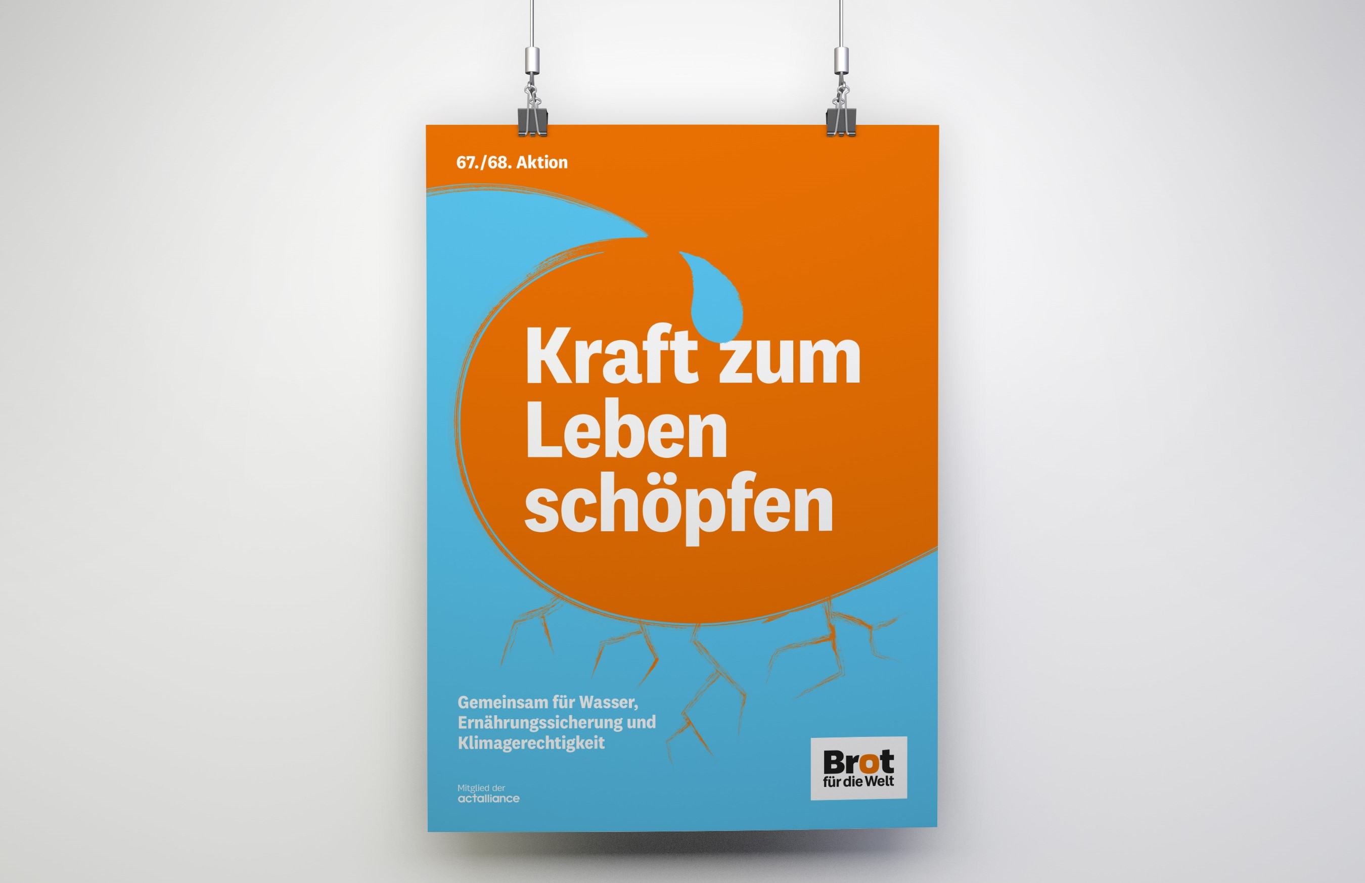 Plakat Illustration „Kraft zum Leben schöpfen“ zur 68. Aktion