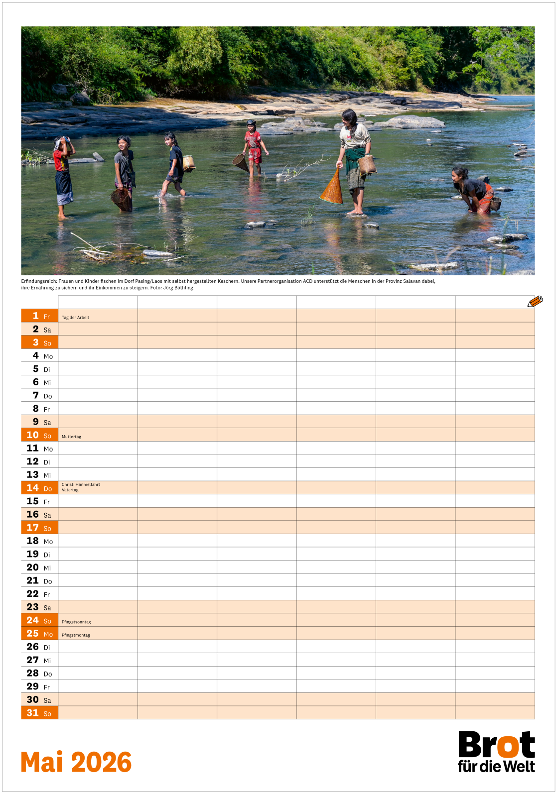 Monatsplaner: Familienkalender 2026
