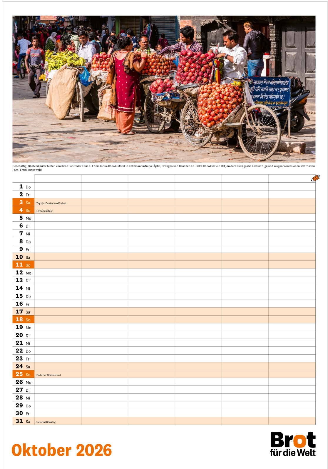 Monatsplaner: Familienkalender 2026