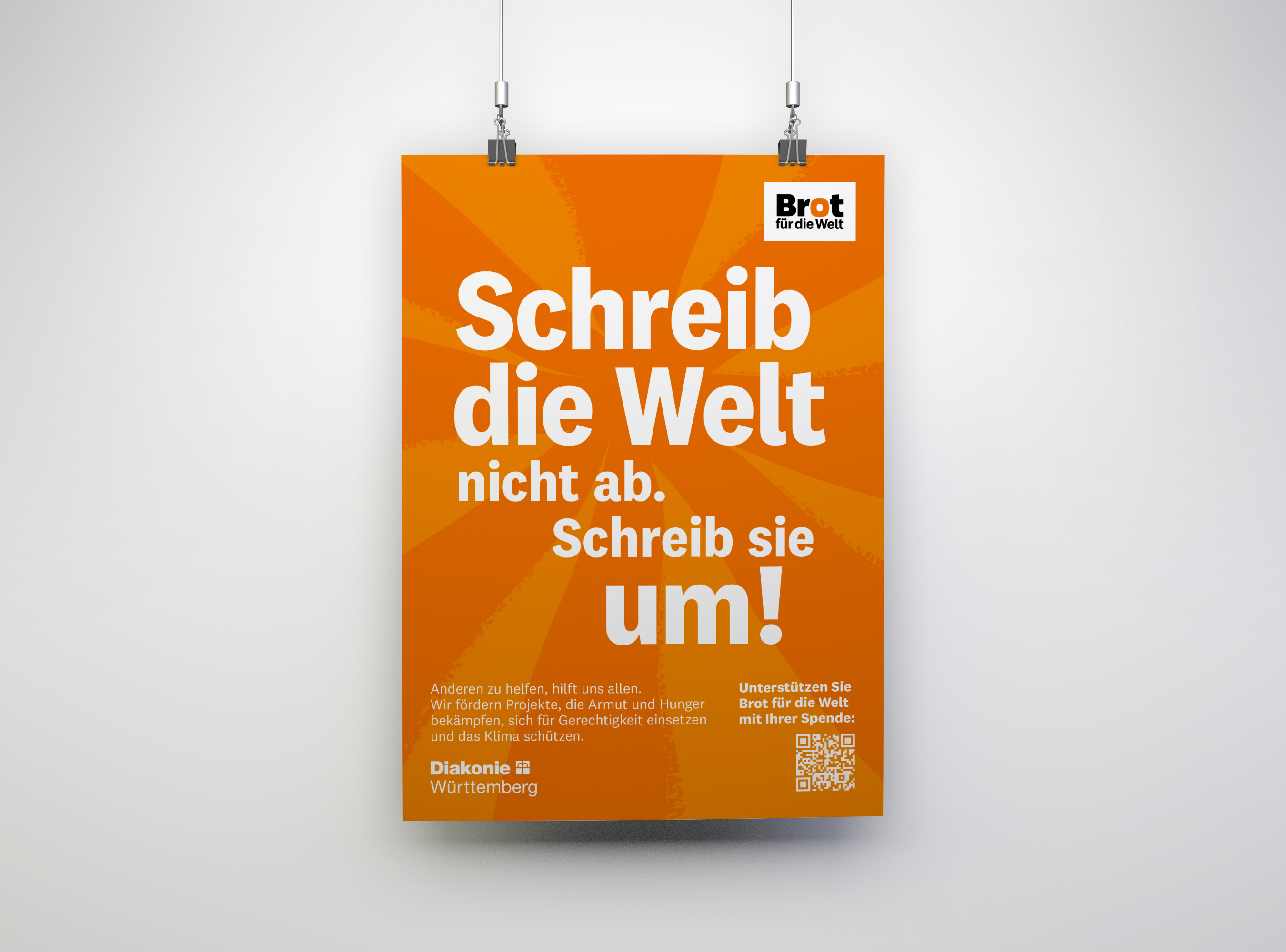 Württembergisches Plakat „Schreib die Welt nicht ab. Schreib sie um!“ 