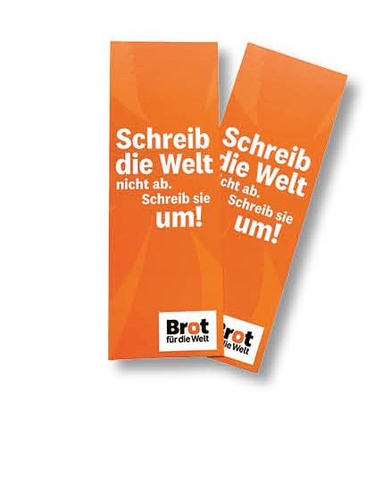 Lesezeichen Schreib die Welt nicht ab. Schreib sie um!