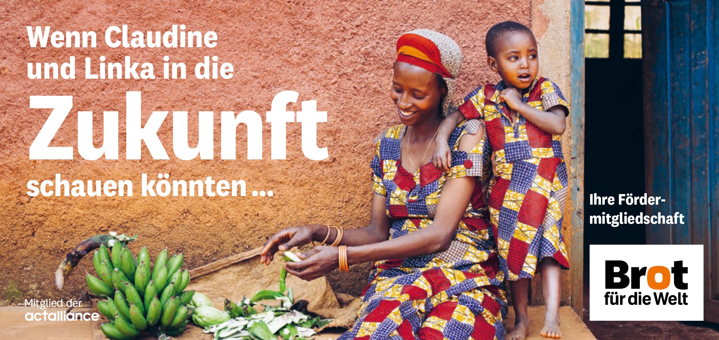 Selfmailer Fördermitglieder Brot für die Welt