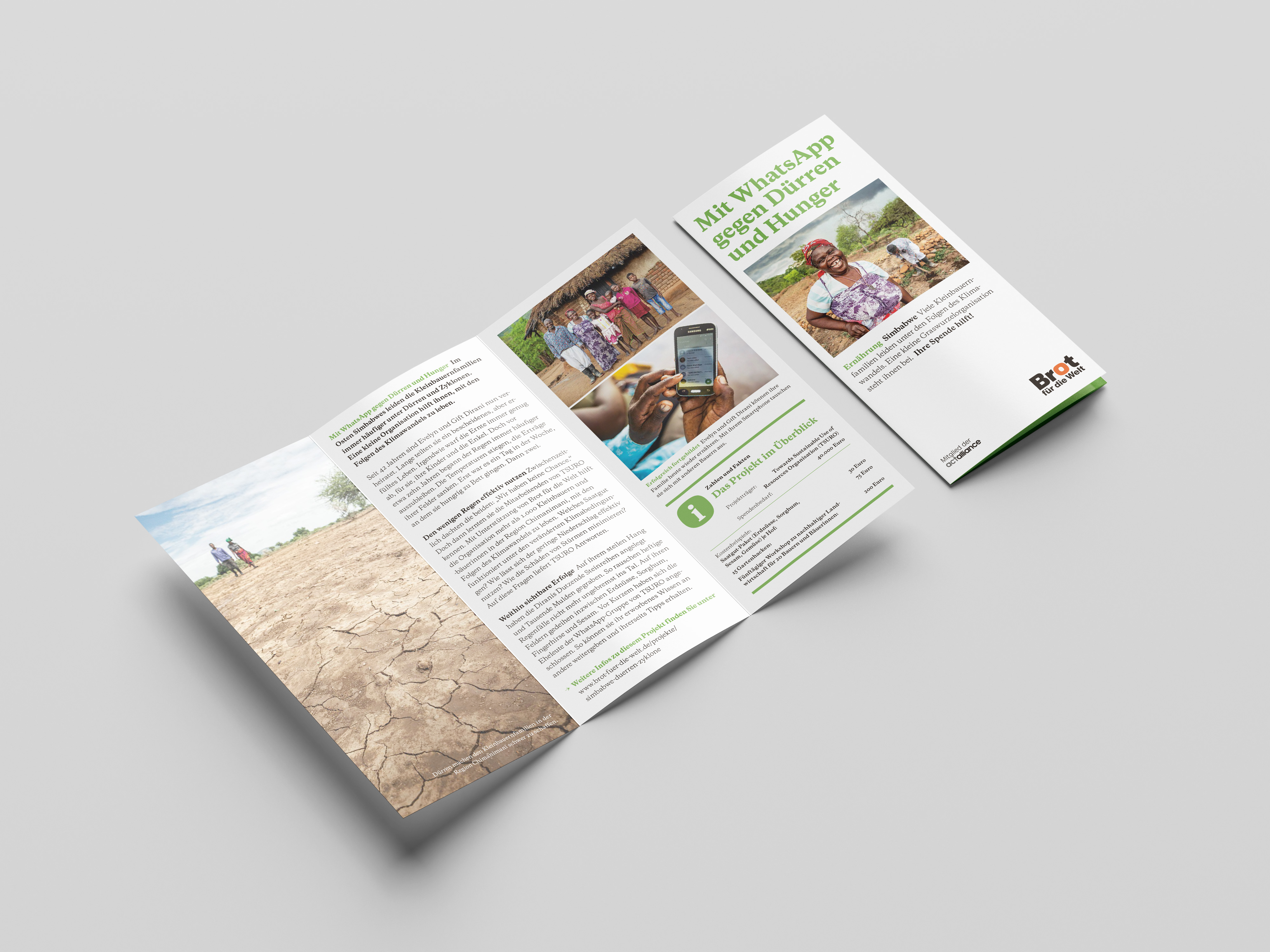 Simbabwe: Mit WhatsApp gegen Dürren und Hunger (Faltblatt Ernährung) 