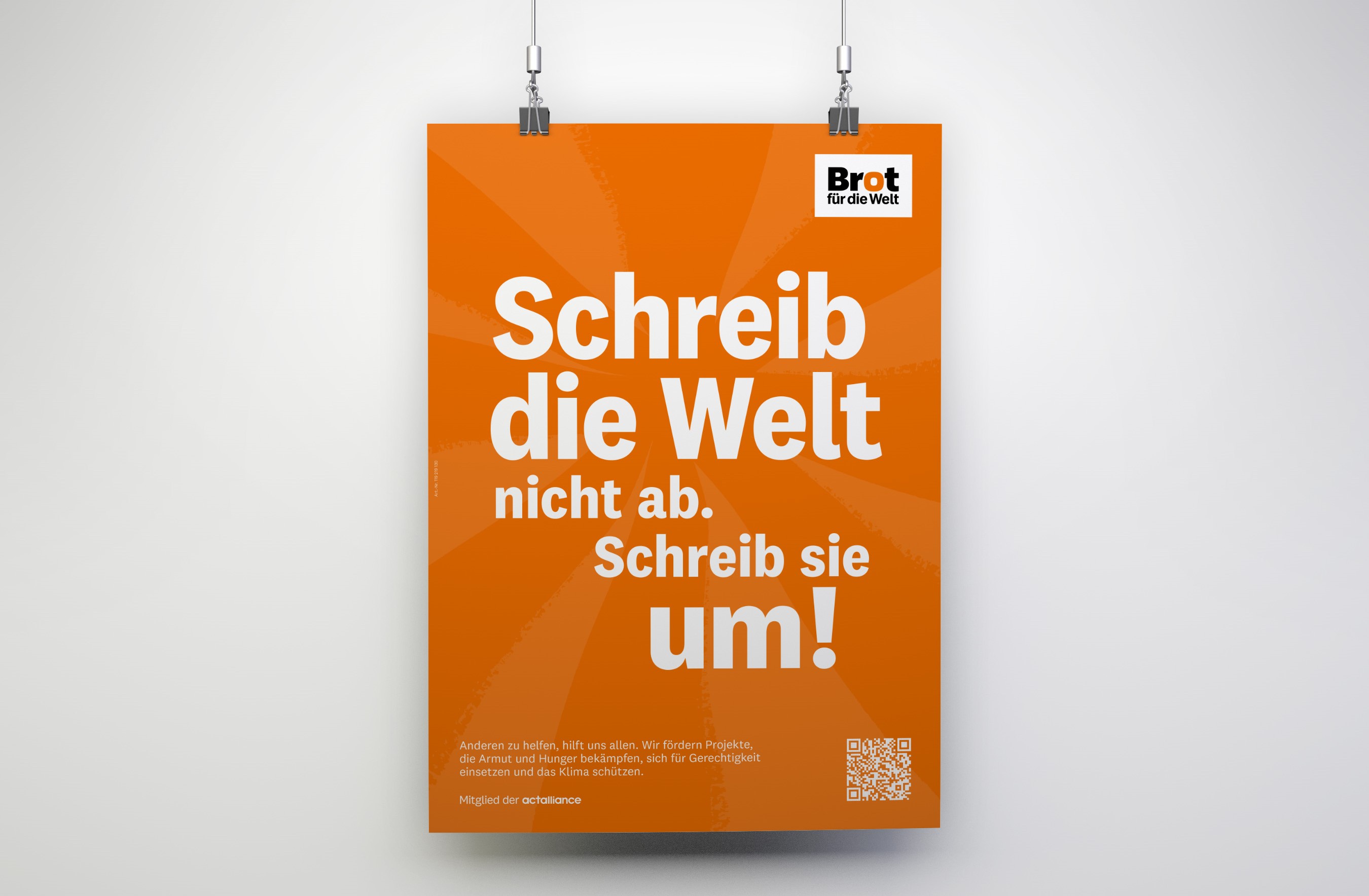 Plakat „Schreib die Welt nicht ab. Schreib sie um!“