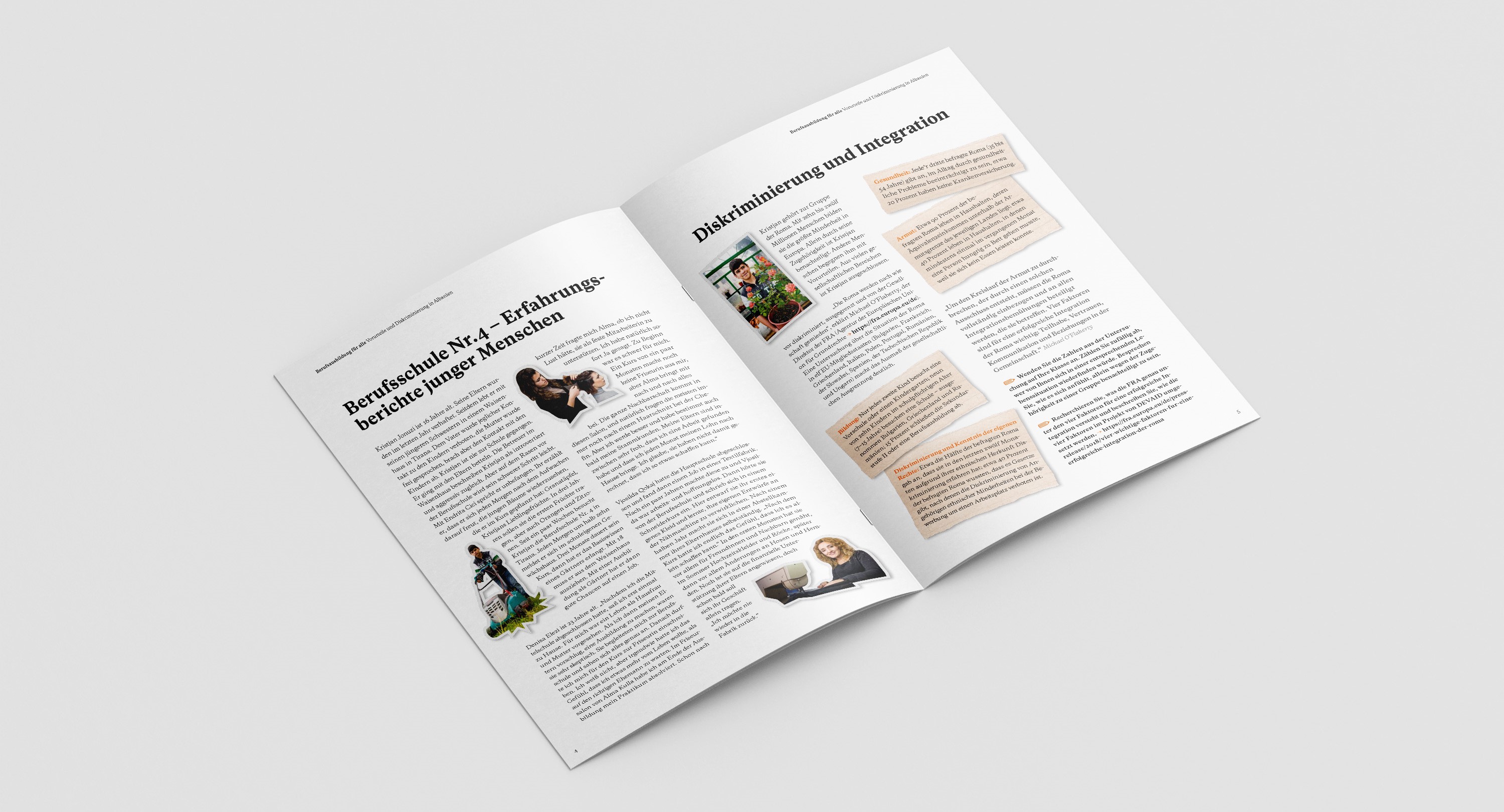 Bildungsmaterial zu Integration von Roma in die Berufsausbildung in Albanien	