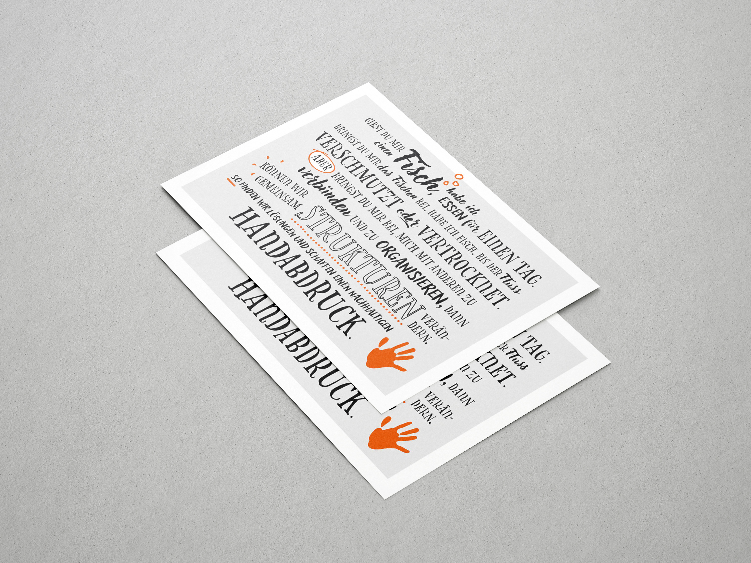 Postkarte Handabdruck