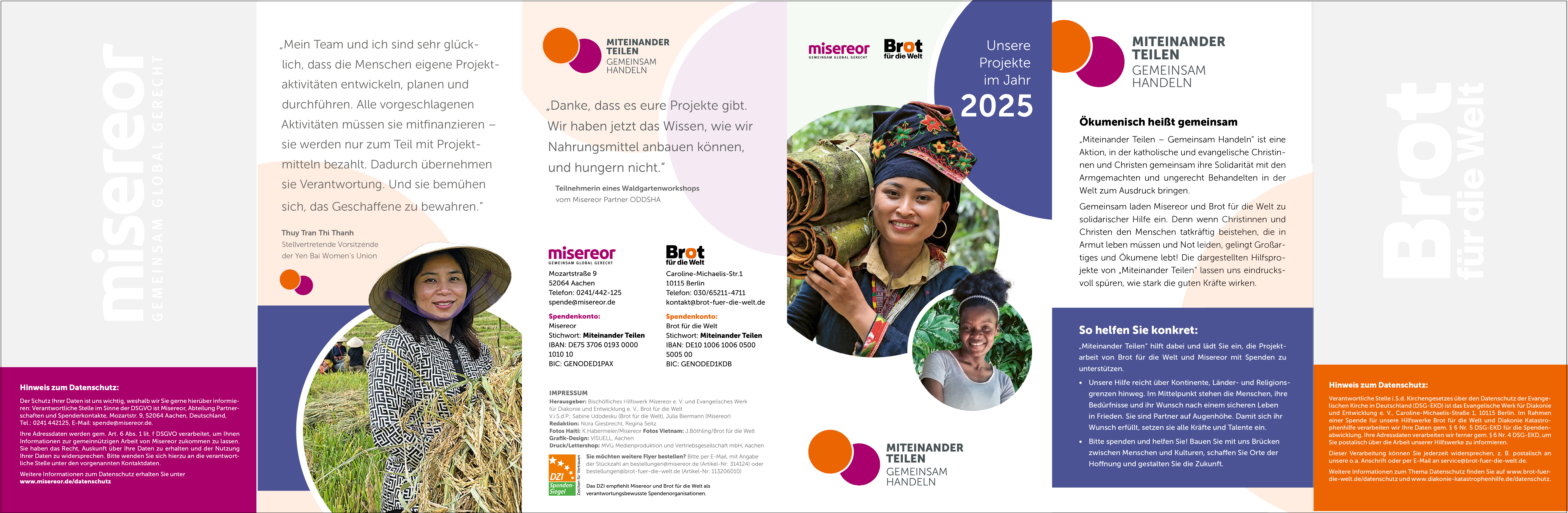 Faltblatt Miteinander Teilen 2025