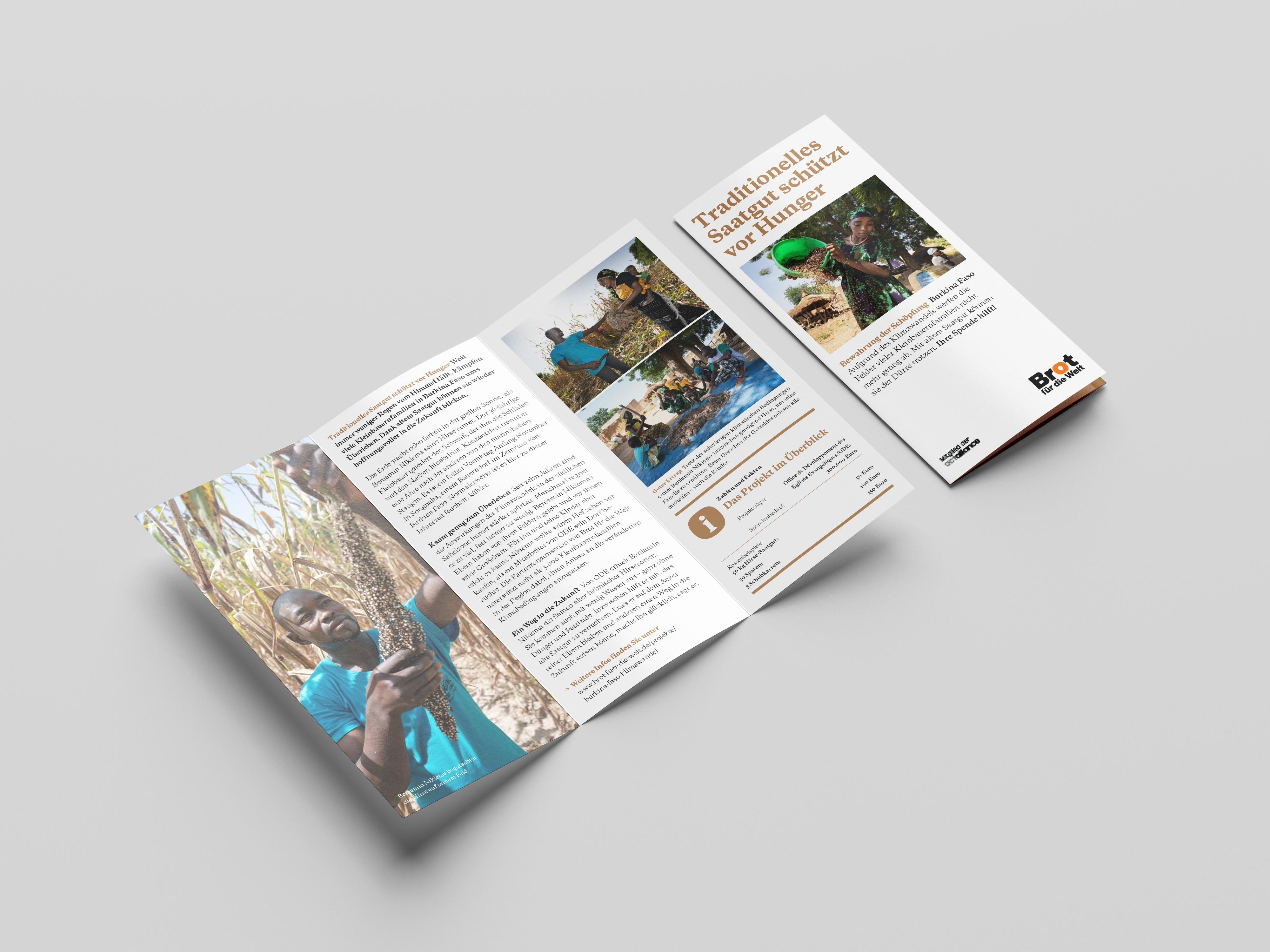 Burkina Faso: Traditionelles Saatgut schützt vor Hunger (Faltblatt Bewahrung der Schöpfung)