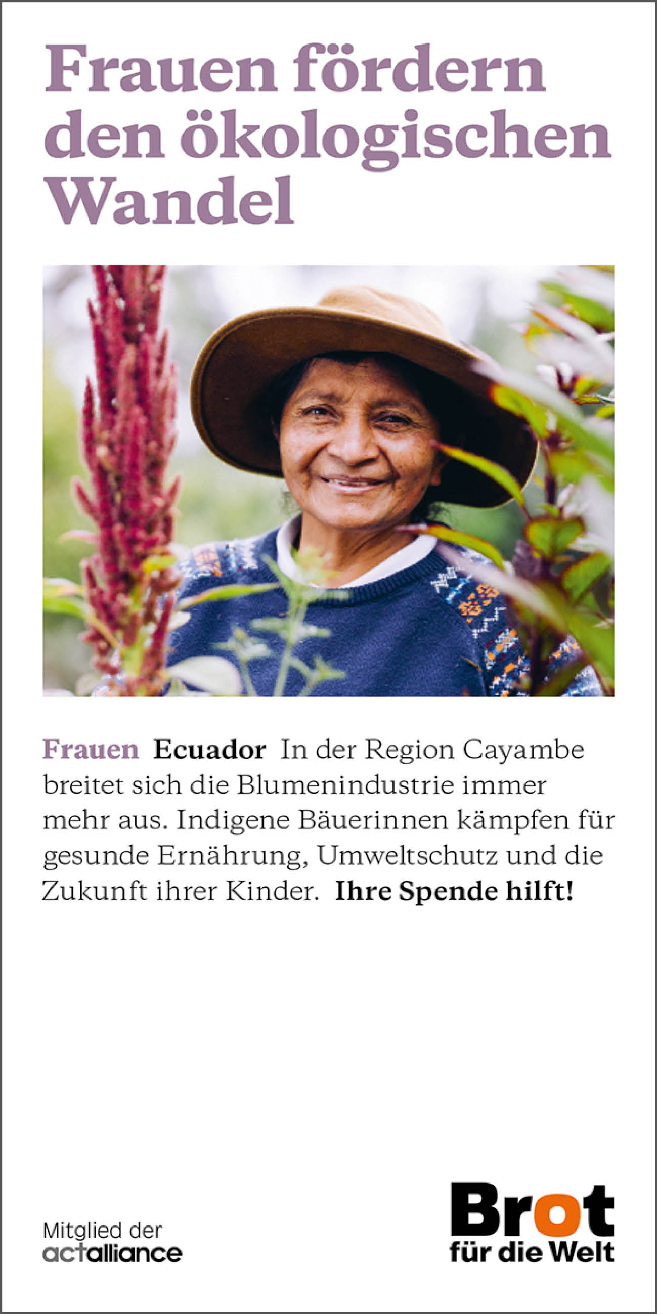 Ecuador - Frauen fördern den ökologischen Wandel (Faltblatt Frauen)