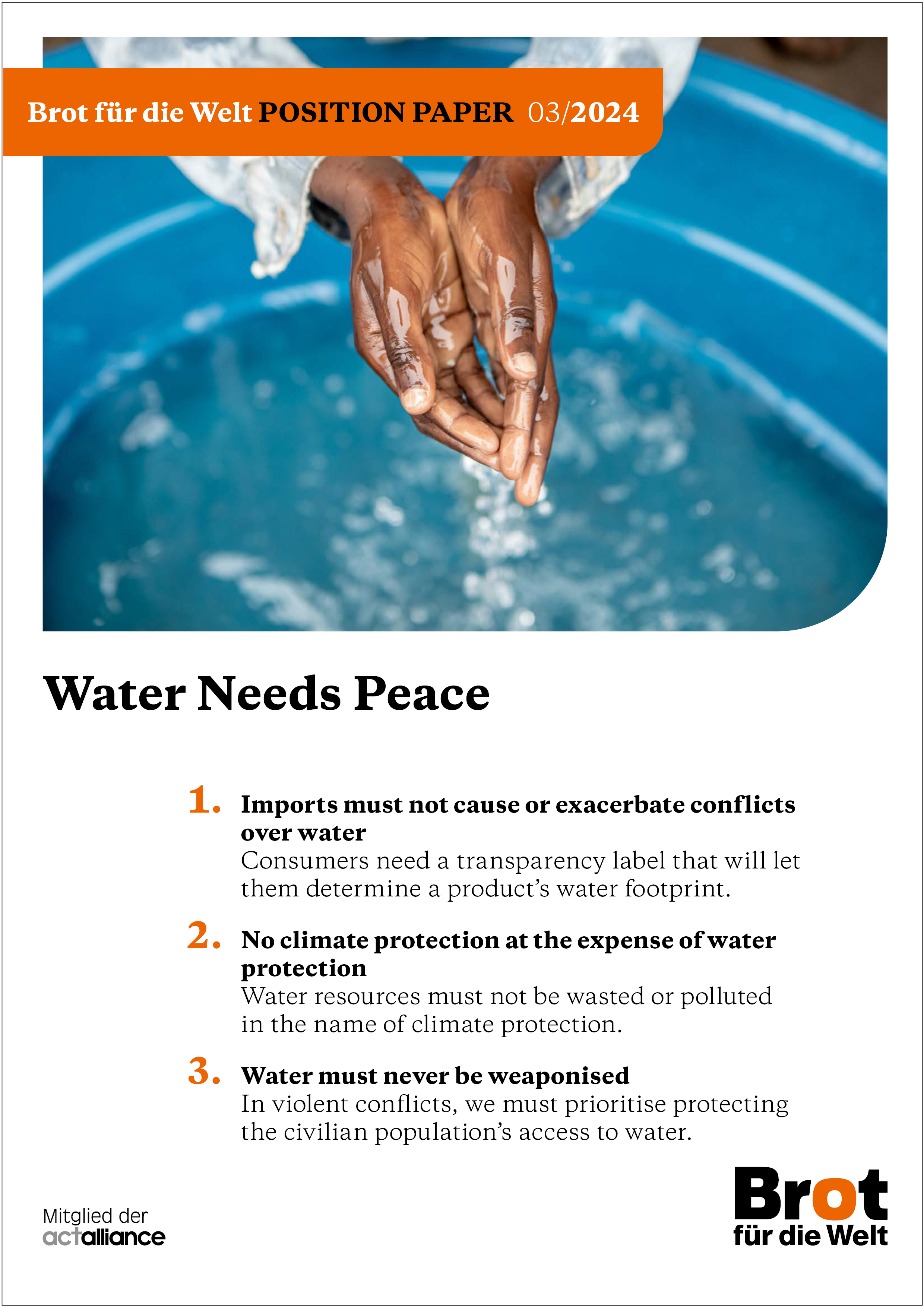Standpunkt Wasser braucht Frieden
