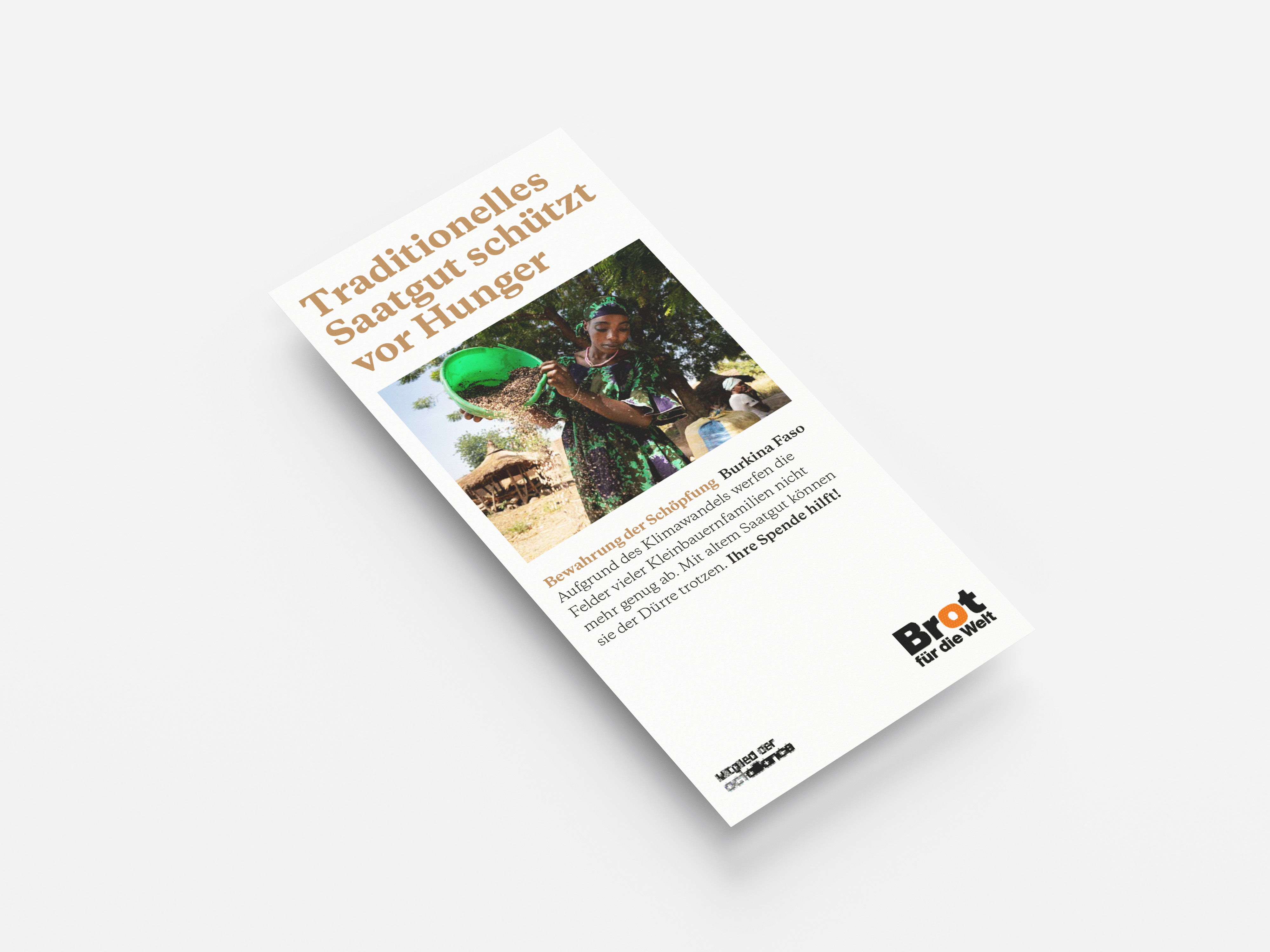 Burkina Faso: Traditionelles Saatgut schützt vor Hunger (Faltblatt Bewahrung der Schöpfung)