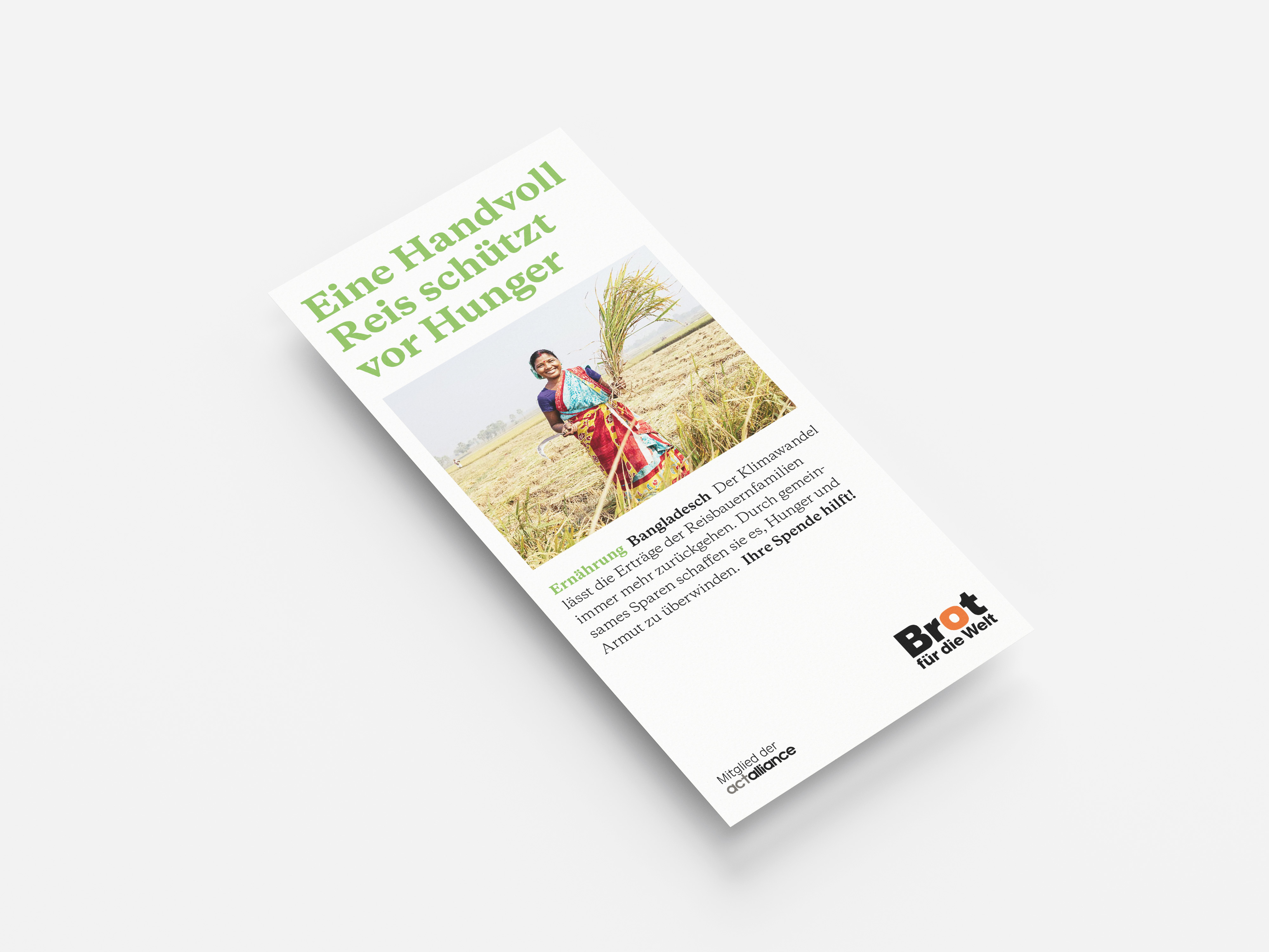 Bangladesch: Eine Handvoll Reis schützt vor Hunger (Faltblatt Ernährung)