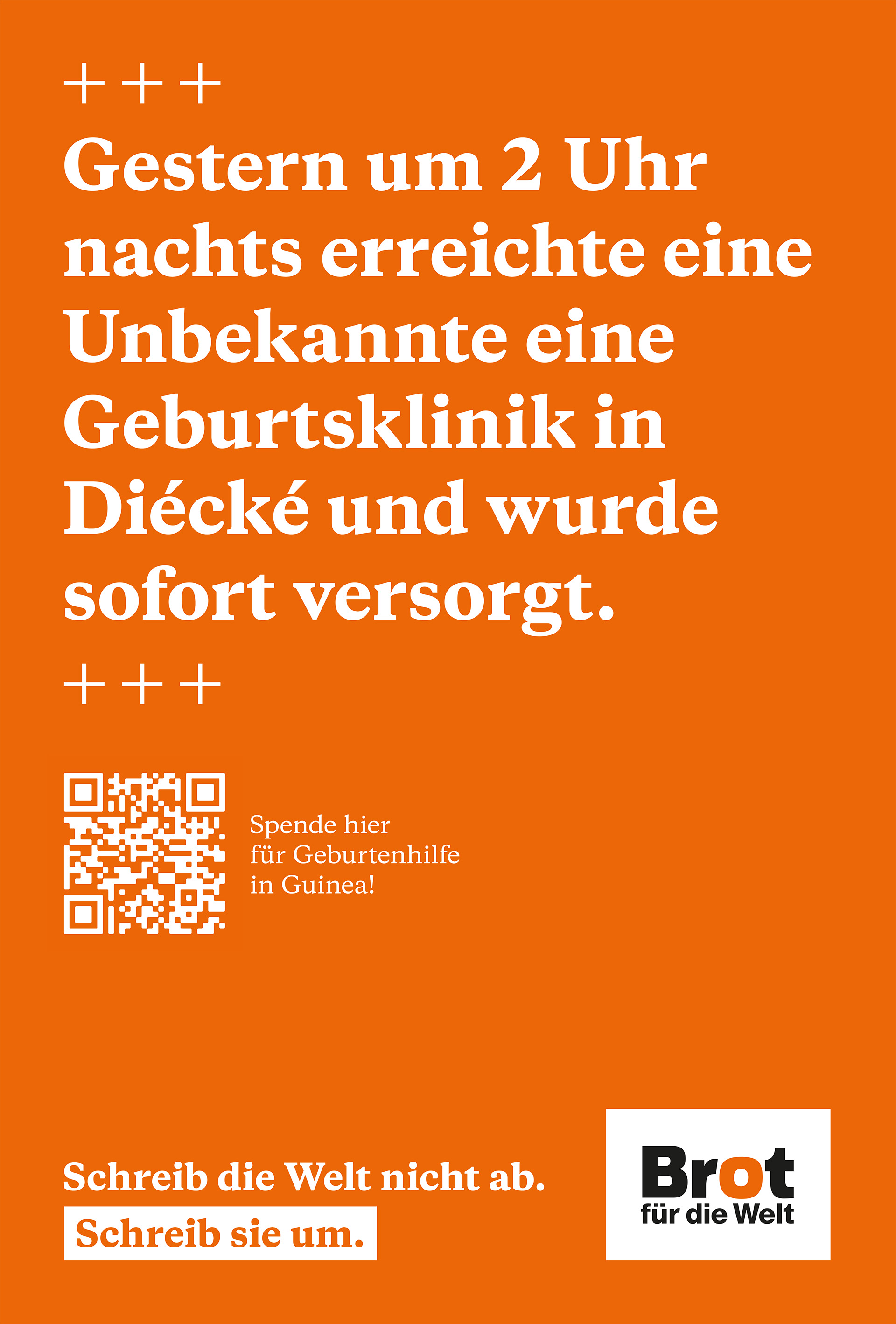 Plakat Gute Nachrichten Geburtenhilfe