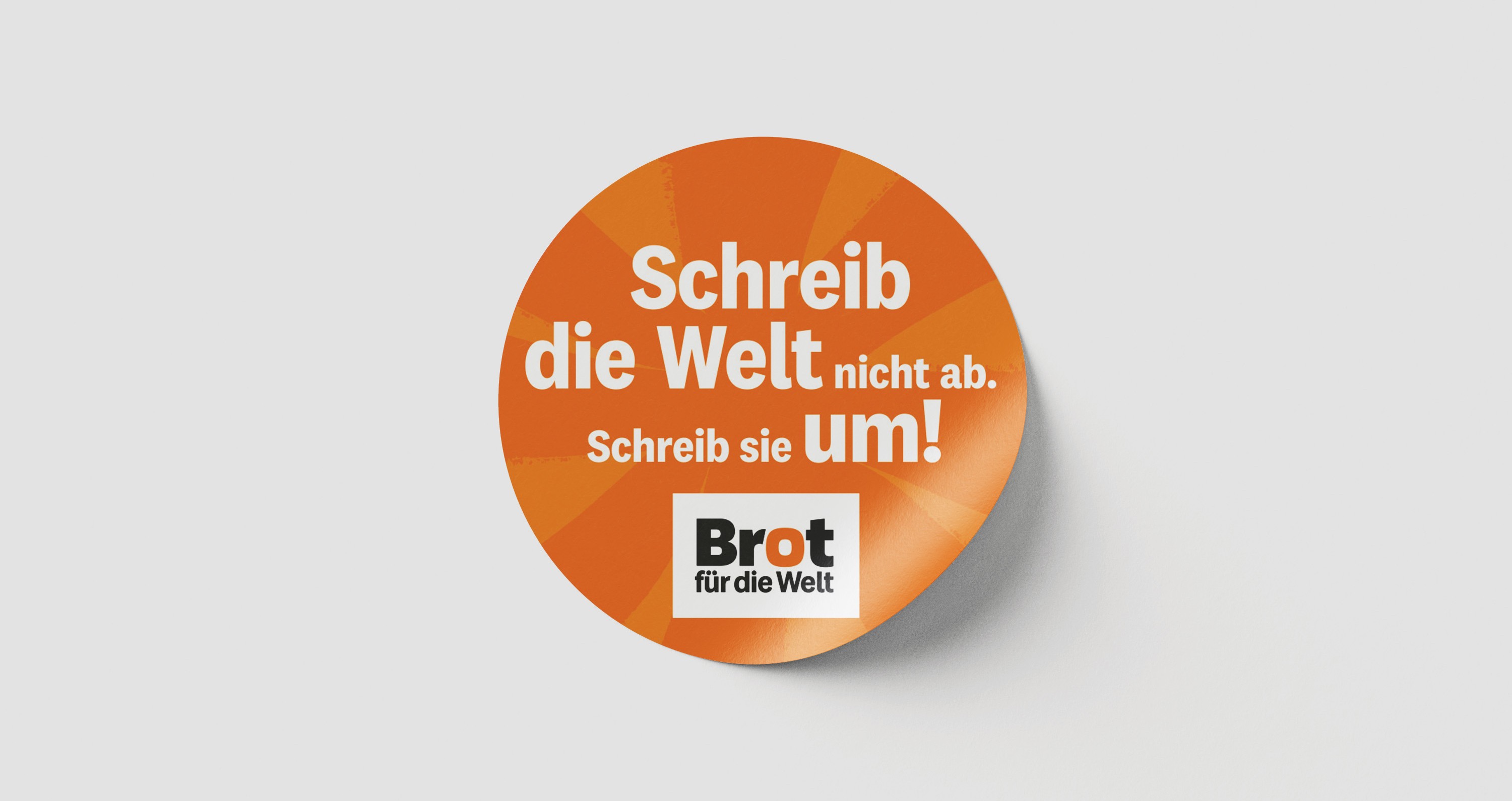 50er Pack Aufkleber „Schreib die Welt nicht ab. Schreib sie um!“