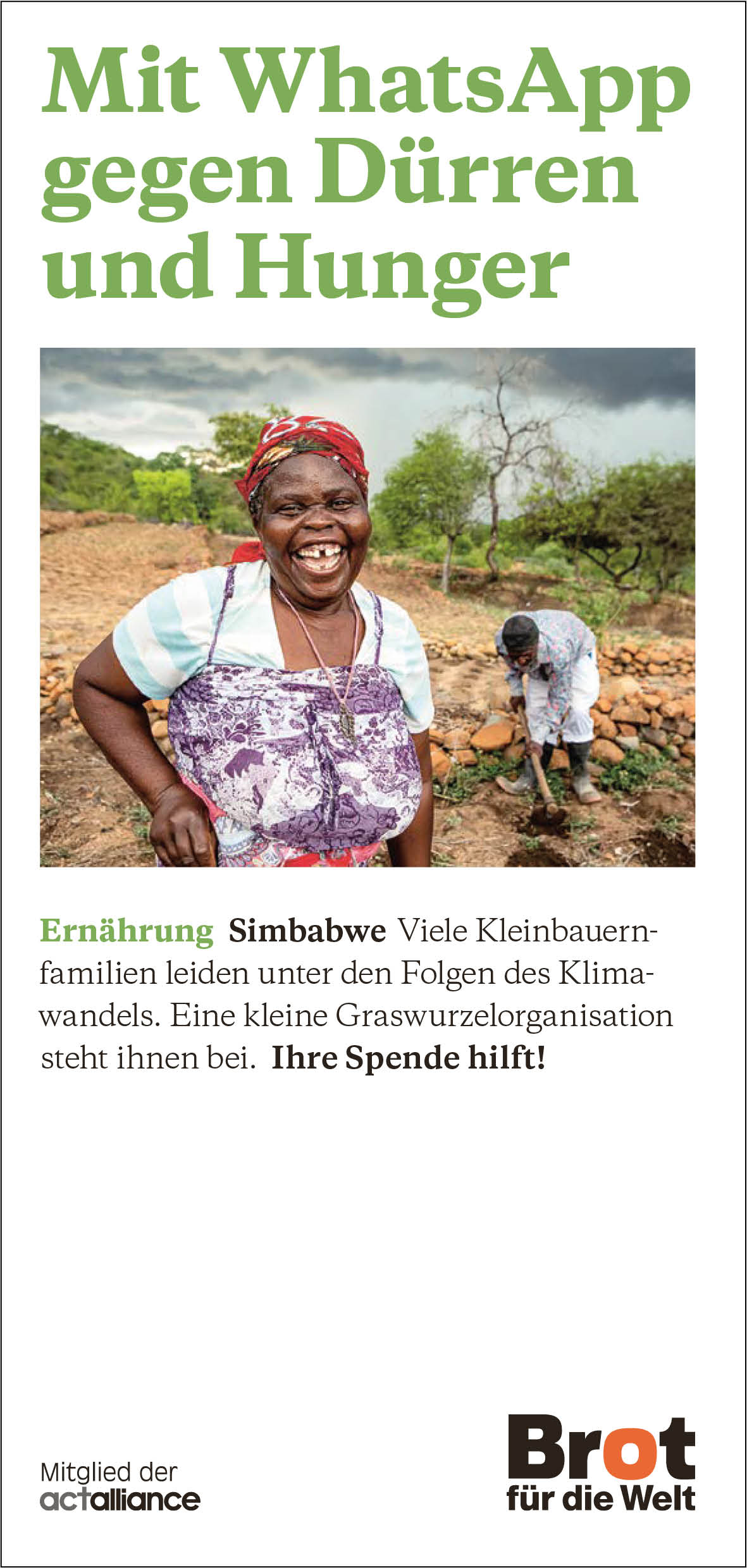Simbabwe - Mit WhatsApp gegen Dürren und Hunger (Faltblatt Ernährung) 