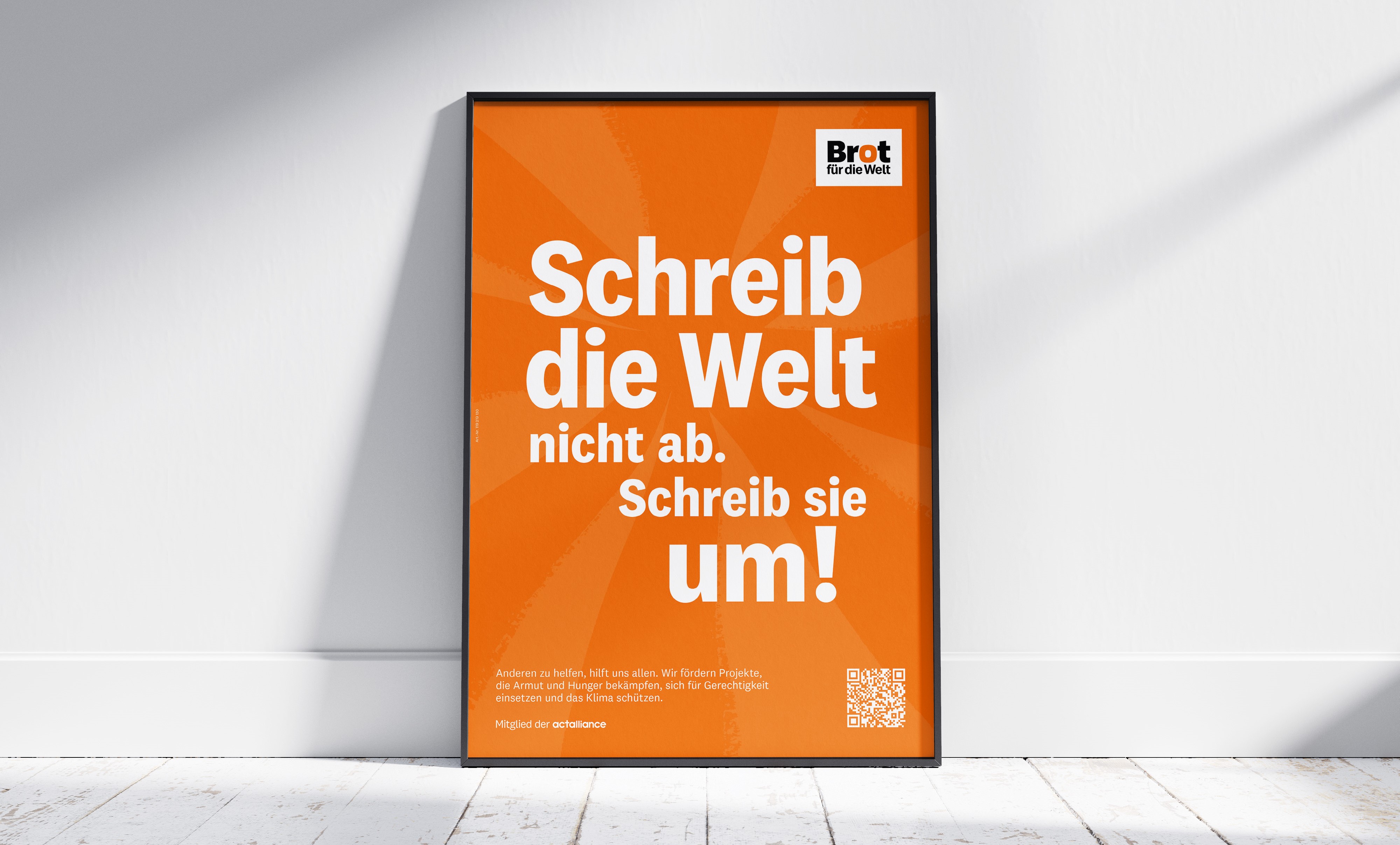 Plakat „Schreib die Welt nicht ab. Schreib sie um!“