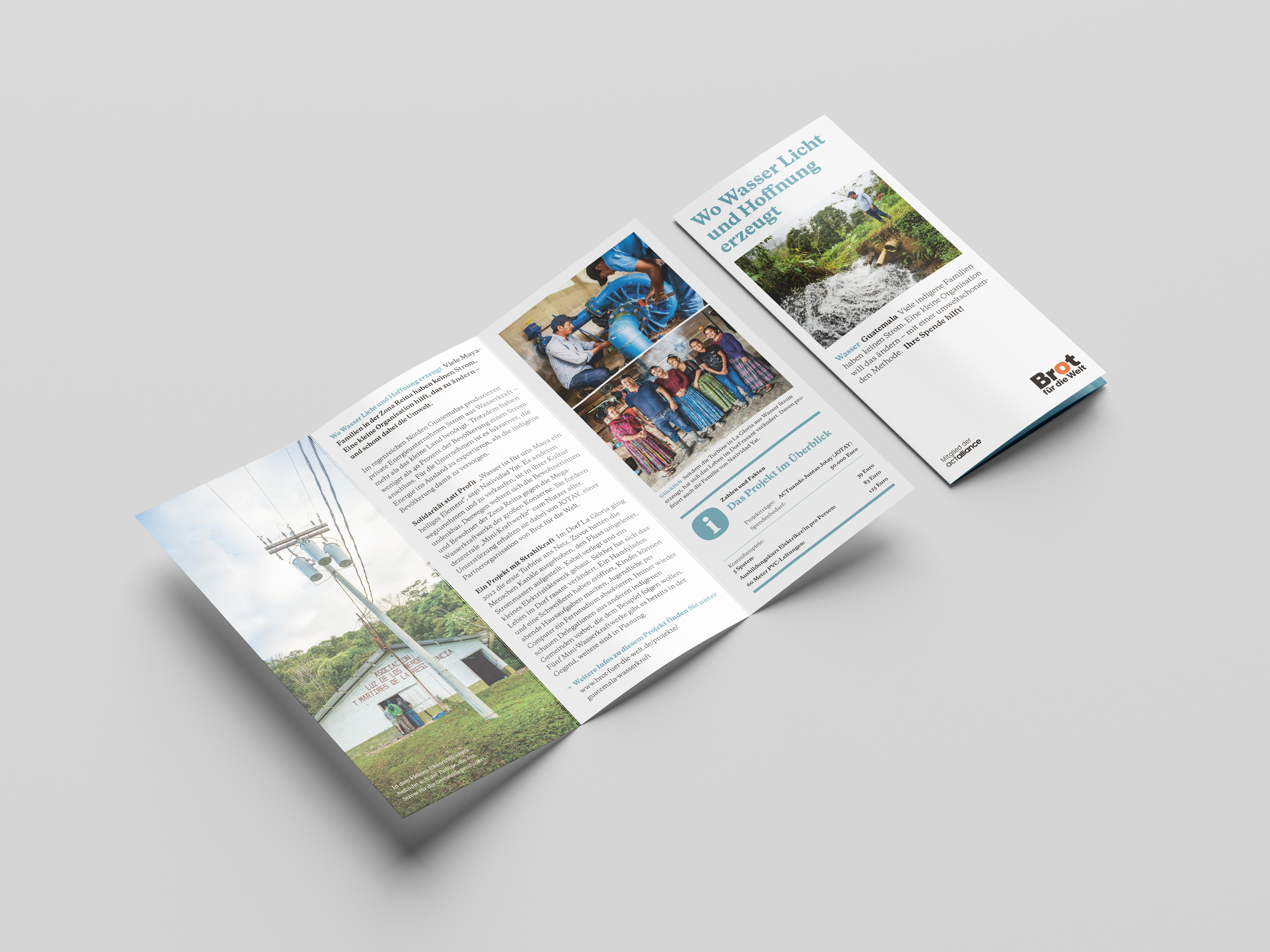 Guatemala: Wo Wasser Licht und Hoffnung erzeugt (Faltblatt Wasser)