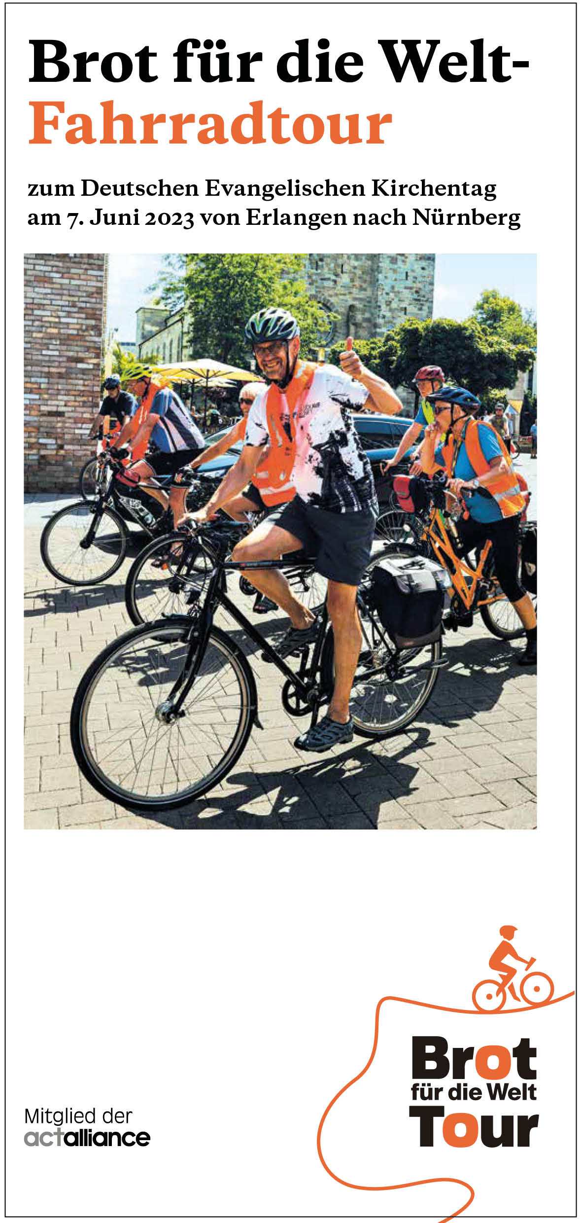Faltblatt Fahrradtour zum Kirchentag 2023