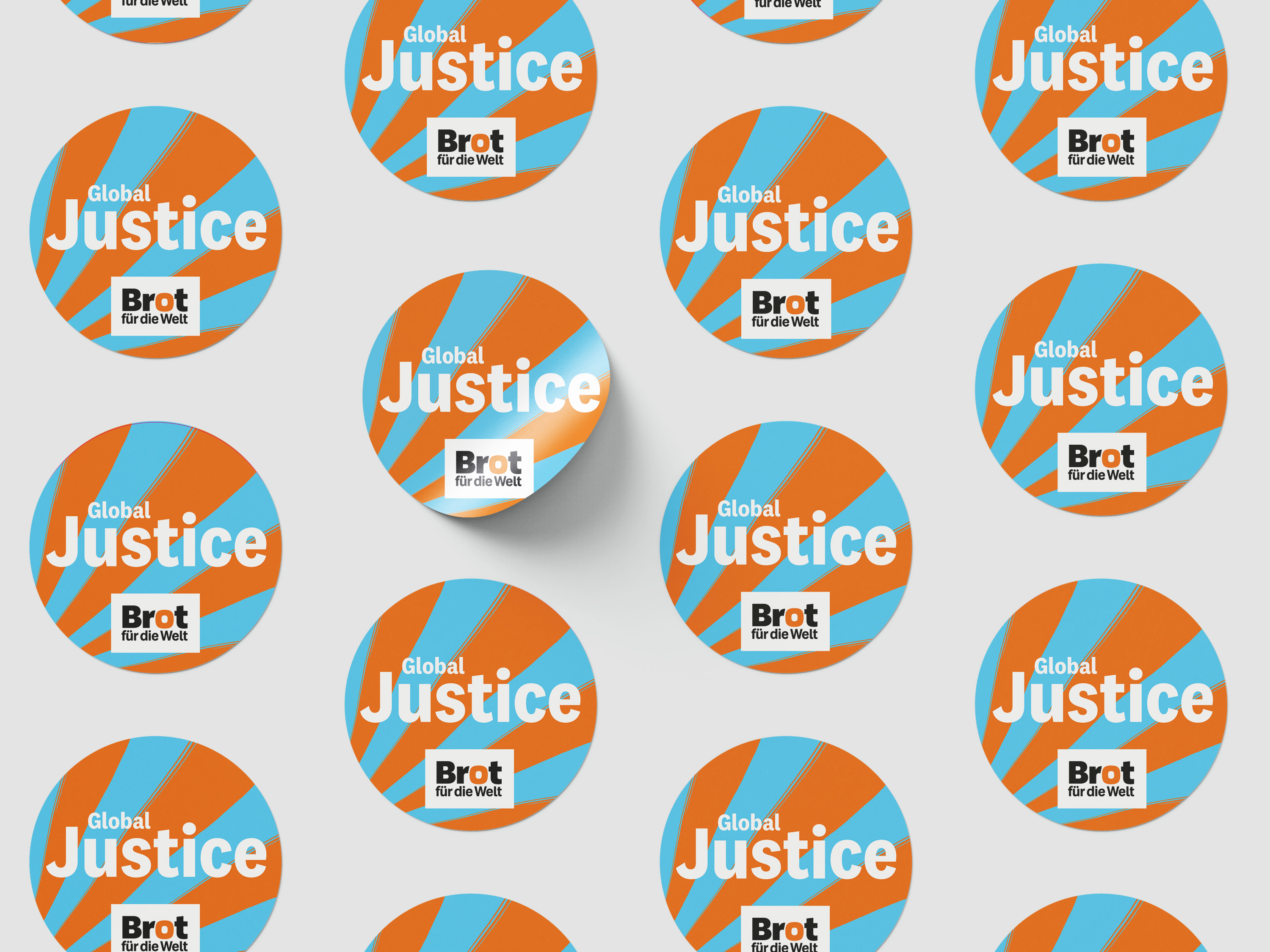 50er Pack Aufkleber „Global Justice“