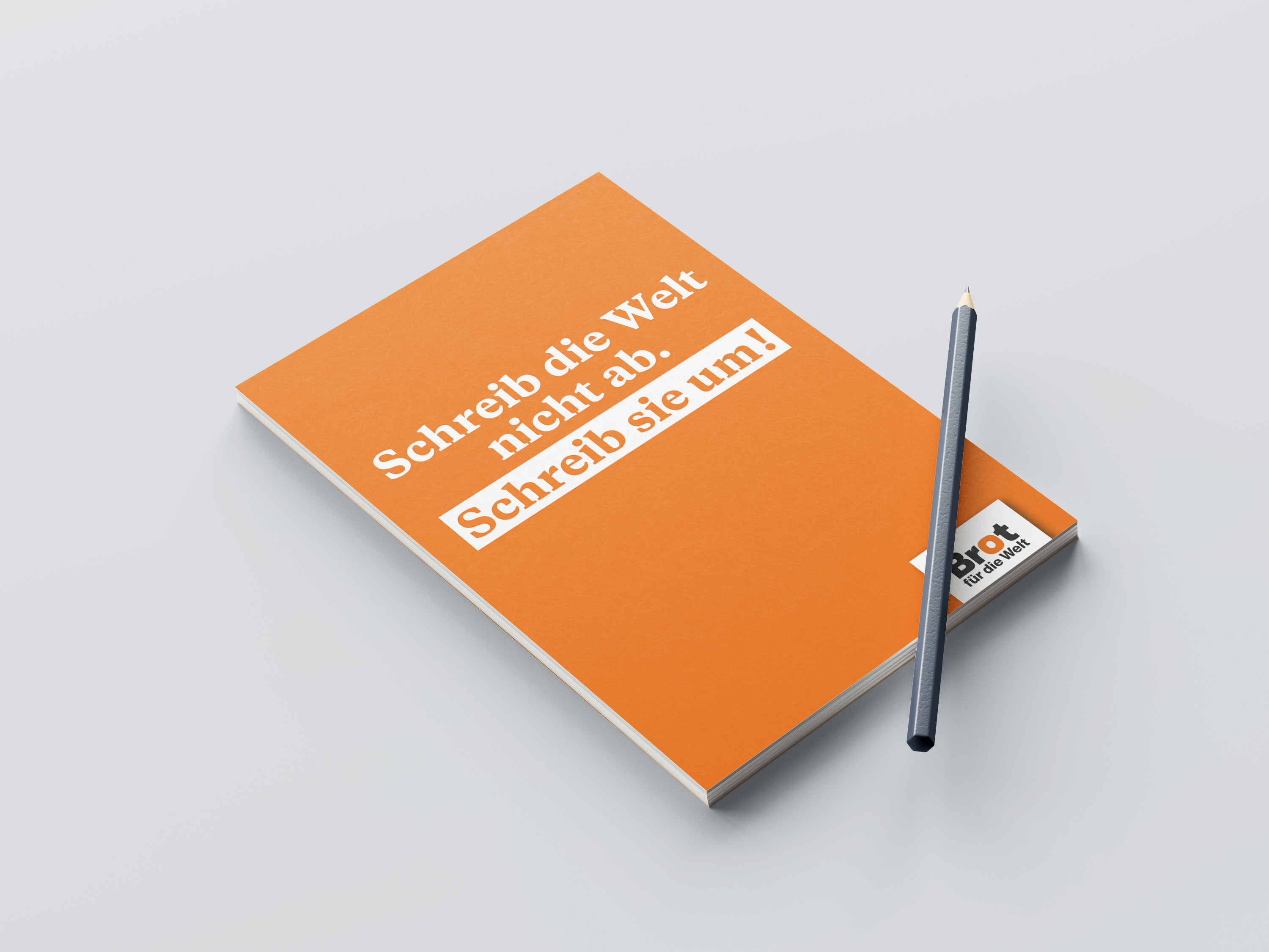 Schreibblock „Schreib die Welt nicht ab. Schreib sie um!“