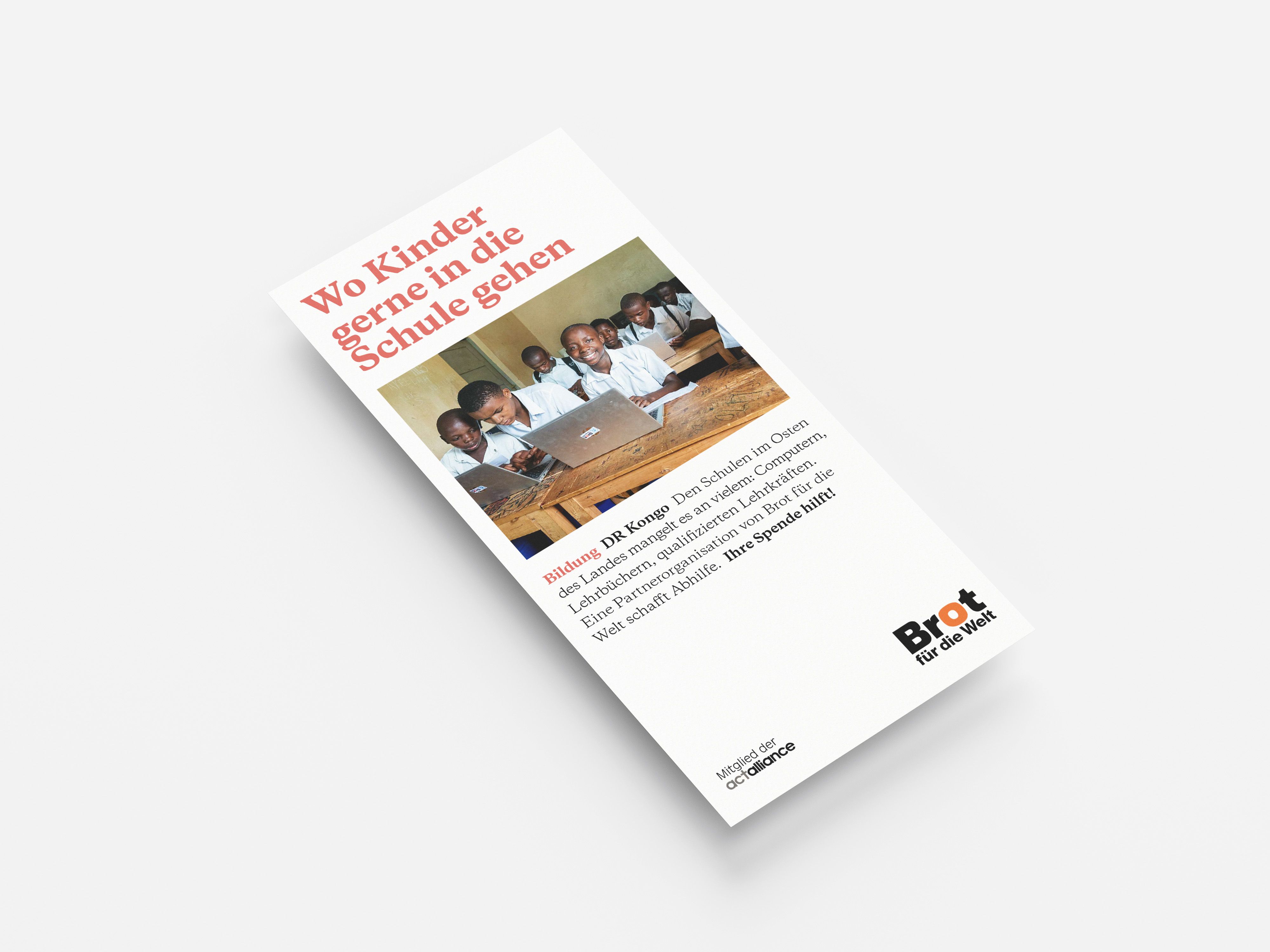 DR Kongo: Wo Kinder gerne in die Schule gehen (Faltblatt Bildung)
