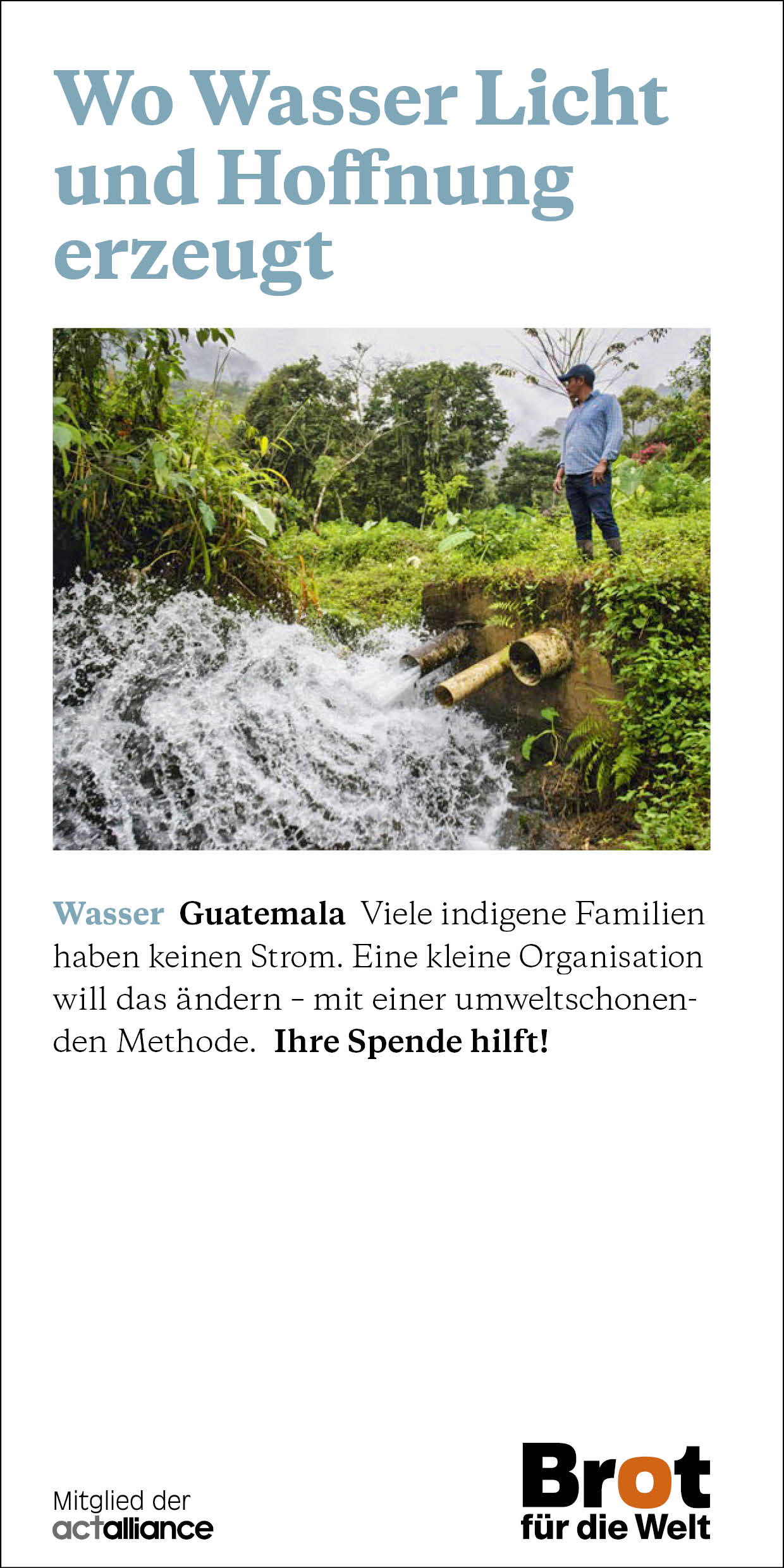 Guatemala - Wo Wasser Licht und Hoffnung erzeugt (Faltblatt Wasser)