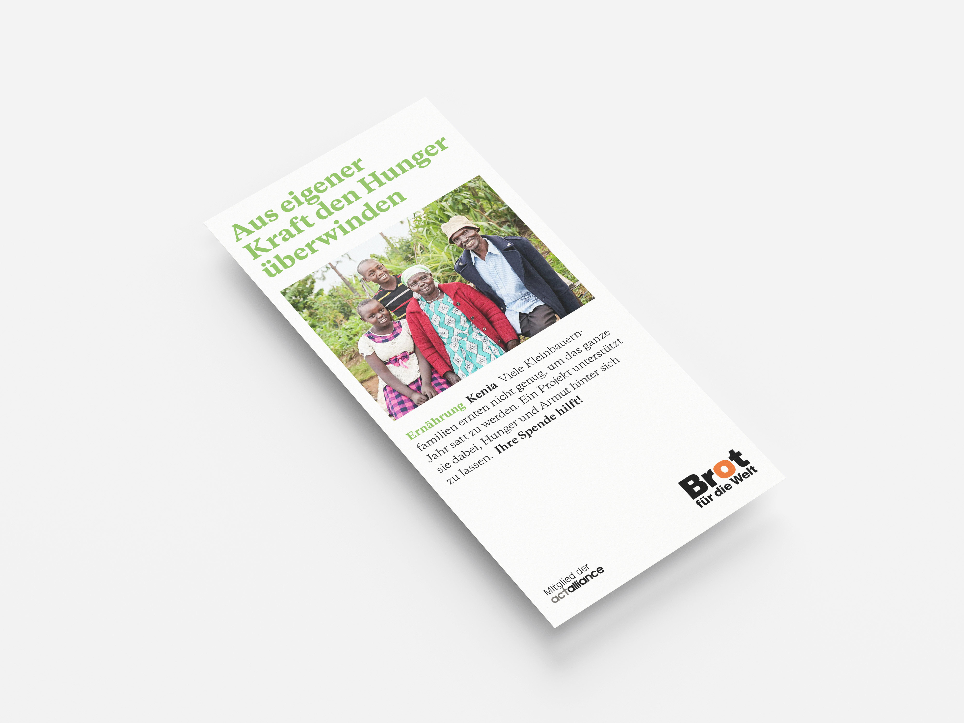 Kenia: Aus eigener Kraft den Hunger überwinden (Faltblatt Ernährung)