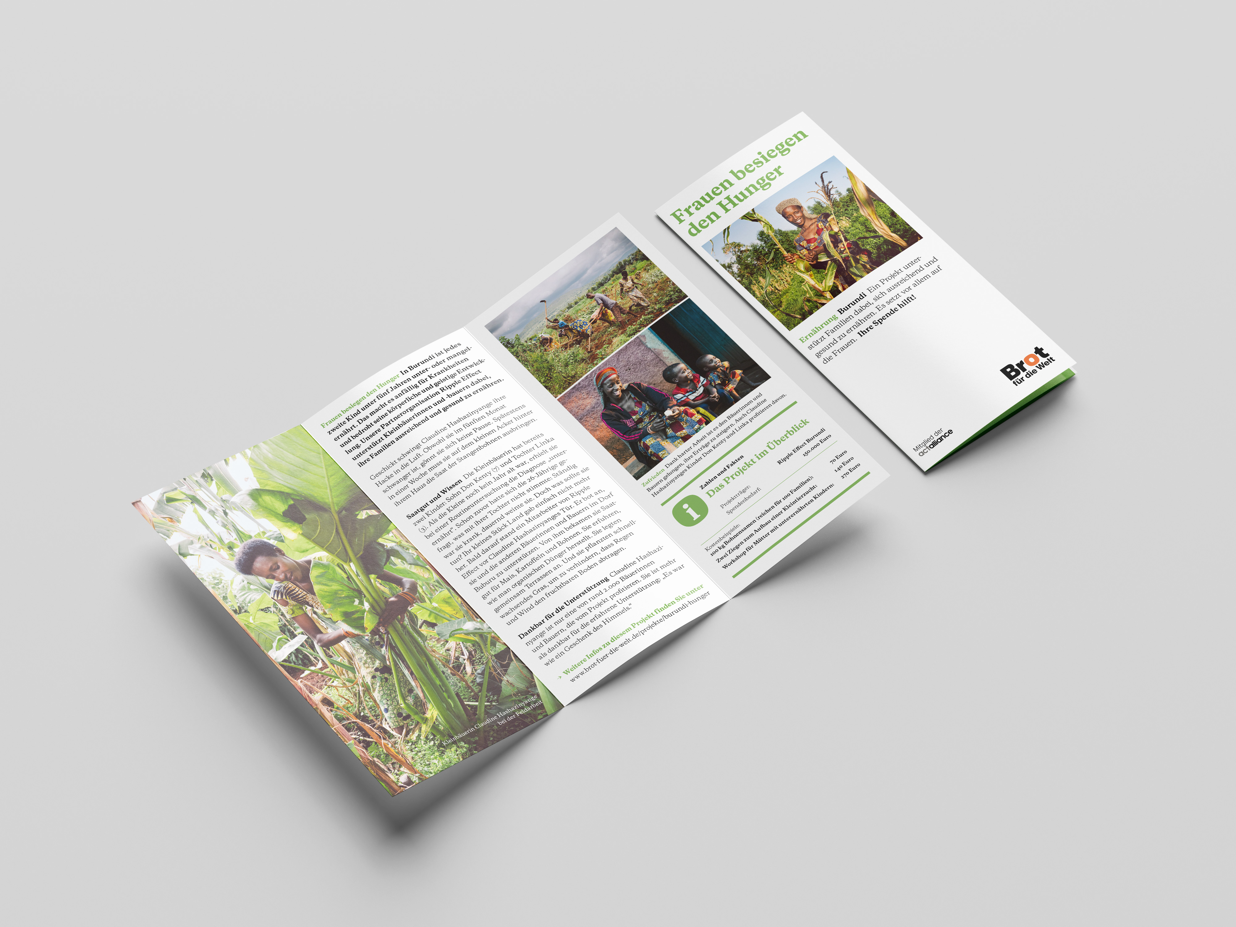 Burundi: Frauen besiegen den Hunger (Faltblatt Ernährung)