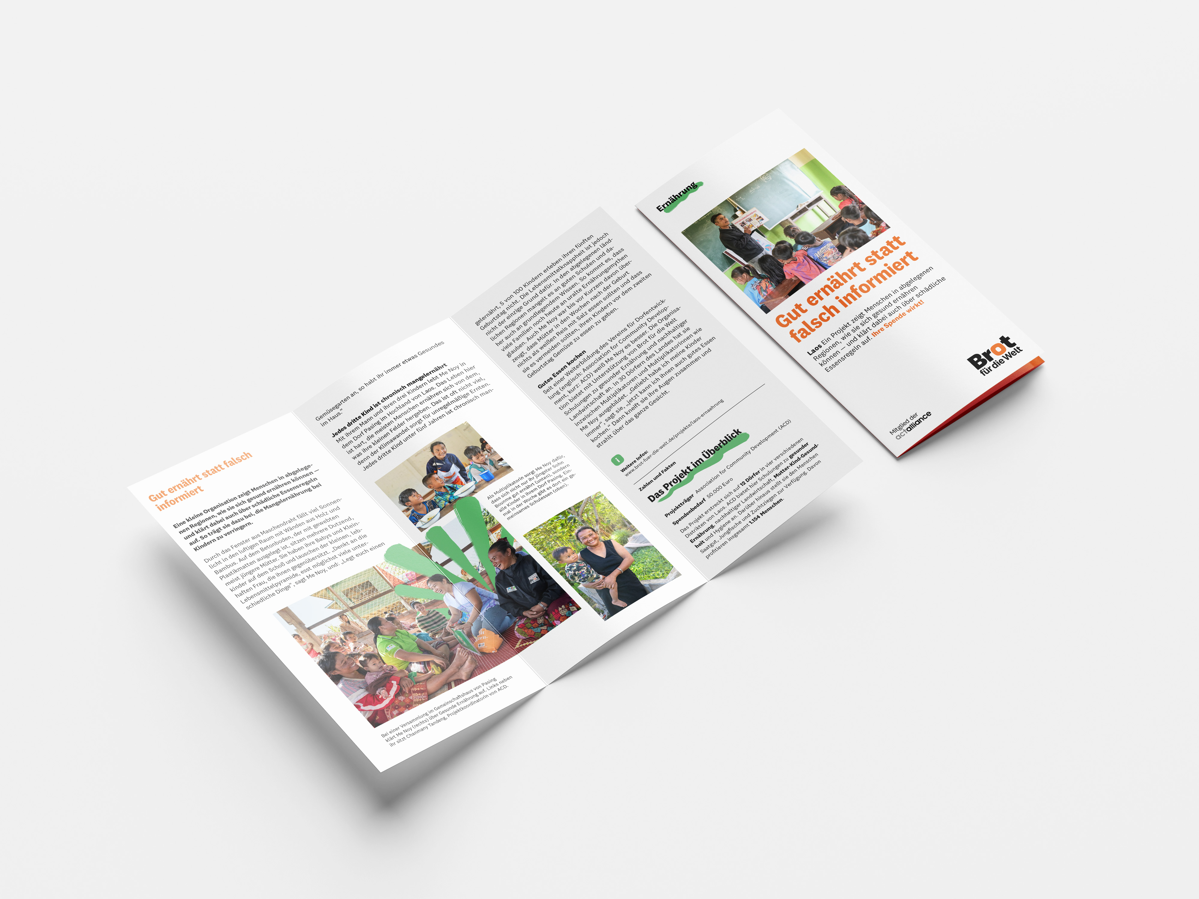 Laos: Gut ernährt statt falsch informiert (Faltblatt Ernährung)