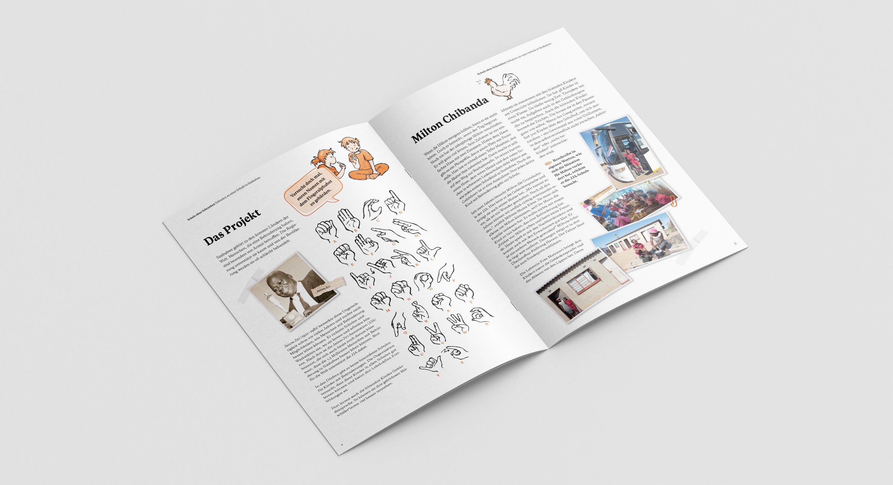 Bildungsmaterial zum Thema Inklusion in Simbabwe