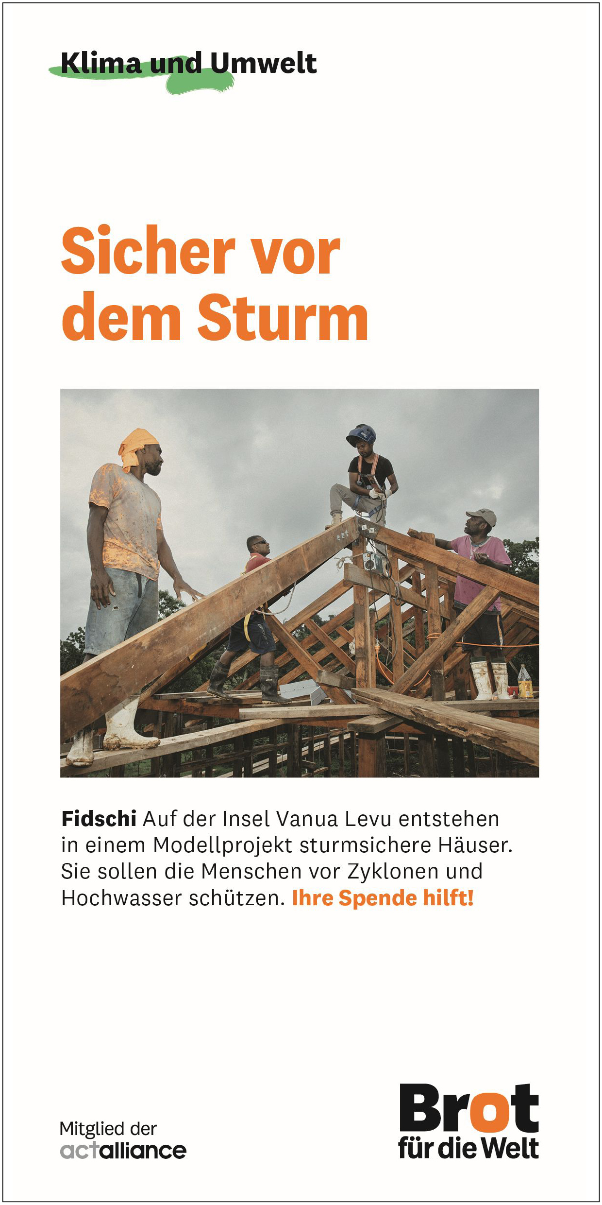 Fidschi: Sicher vor dem Sturm (Faltblatt Klima)