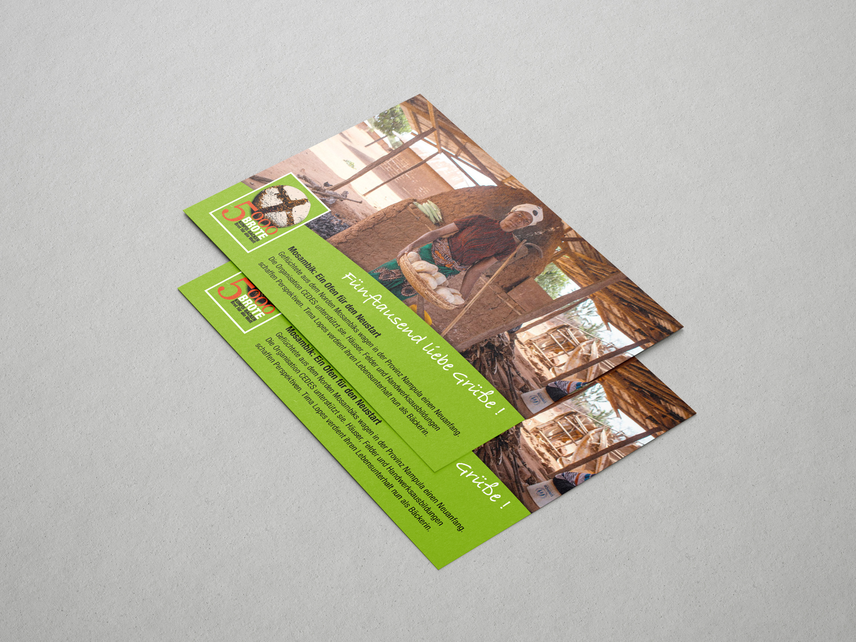 Postkarte Mosambik - Ein Ofen für den Neustart